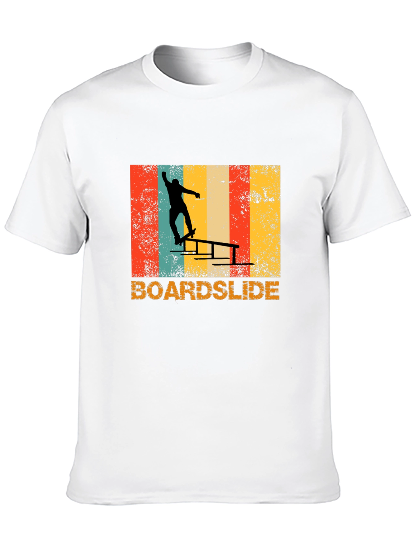 Retro Boardslide Skateboard T-Shirt - Black