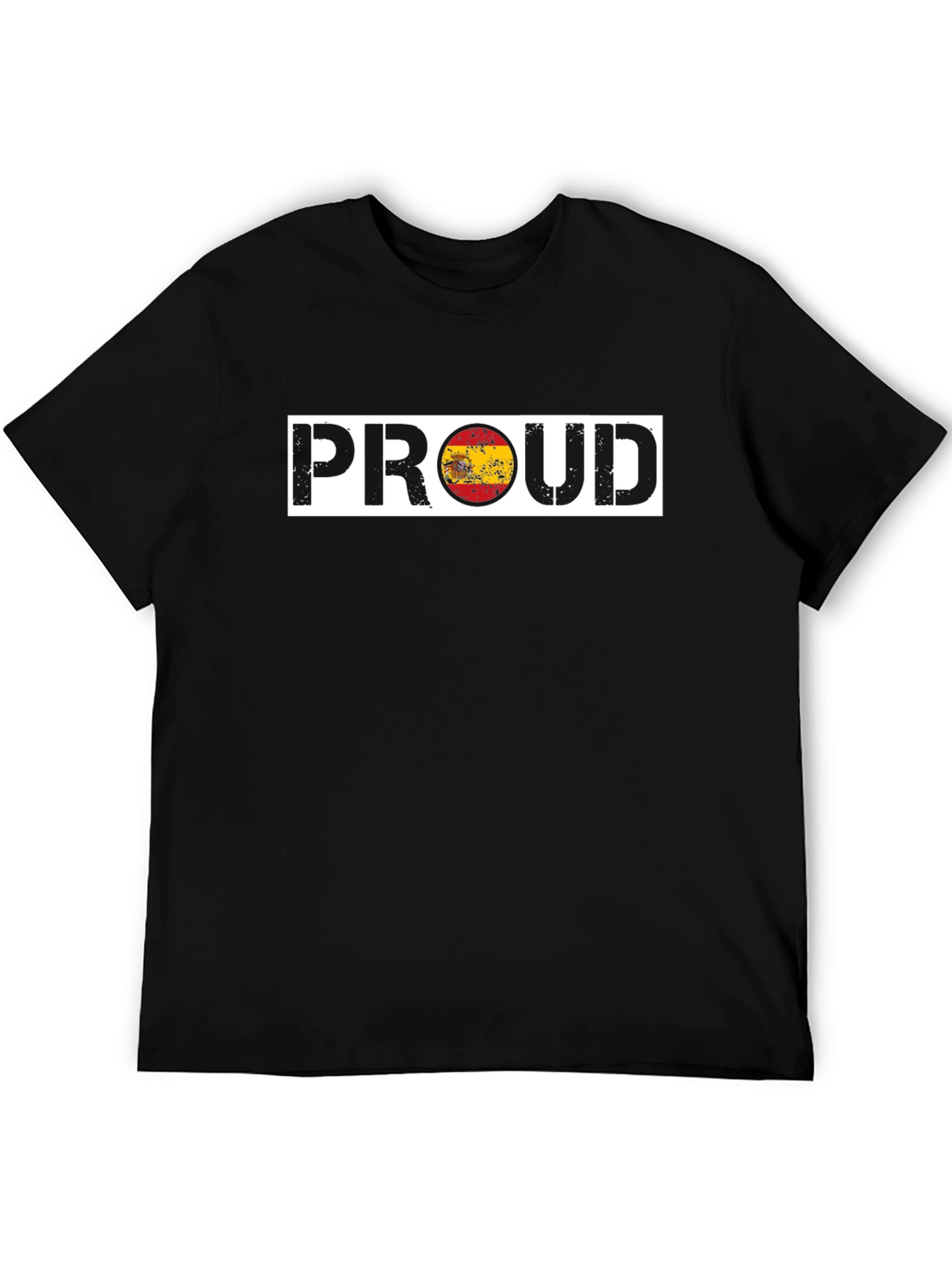 Proud Spain Flag T-Shirt - Black
