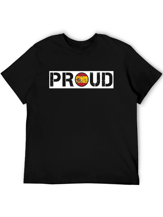 Proud Spain Flag T-Shirt - Black