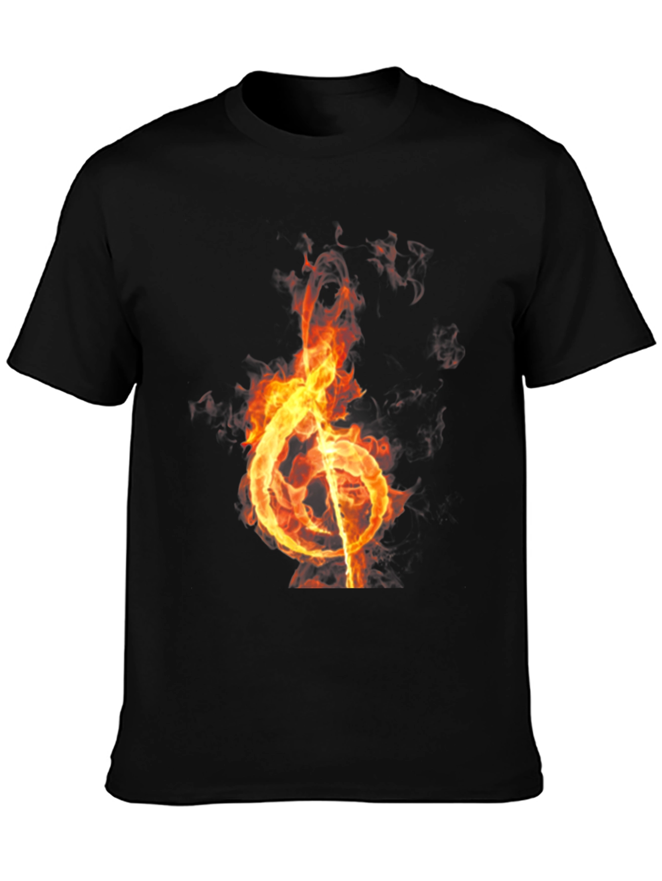 Burning Note Graphic Tee - Black T-Shirt