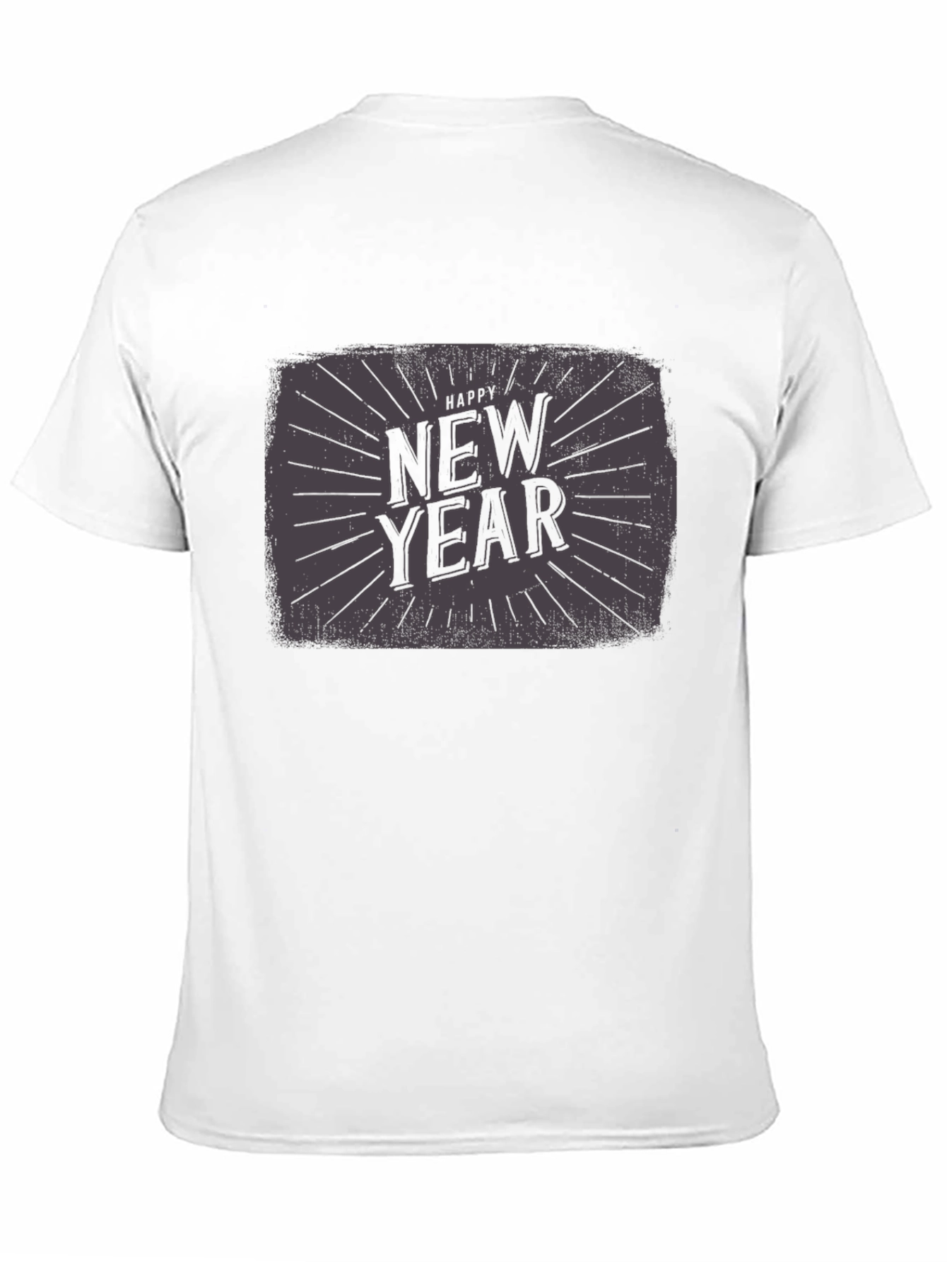 Happy New Year Graphic Black T-Shirt