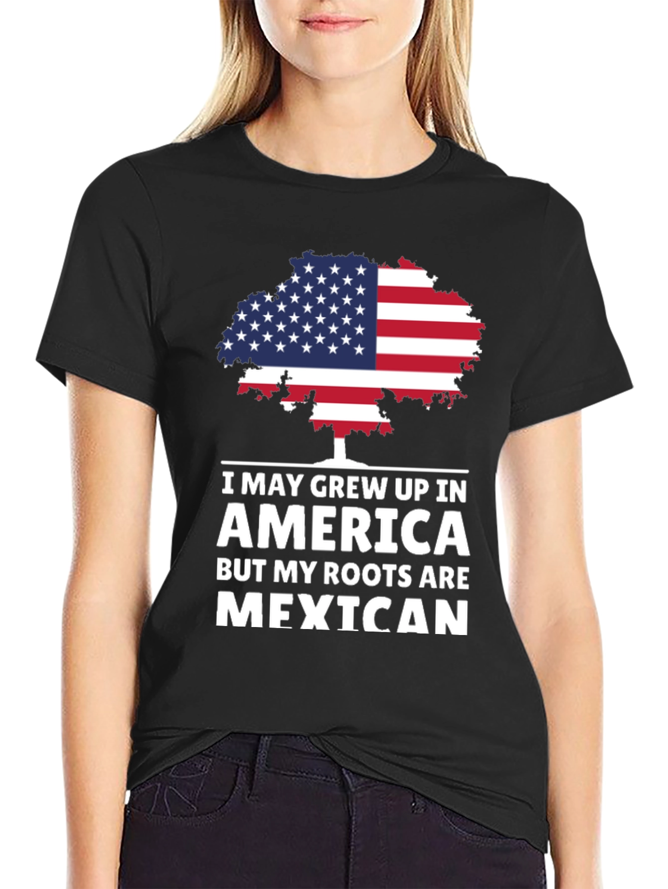 America Grown Mexican Roots T-Shirt