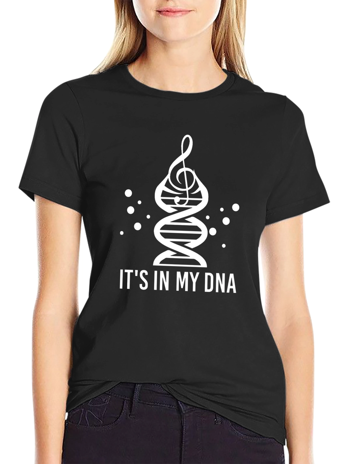 Musical DNA Graphic T-Shirt - Black