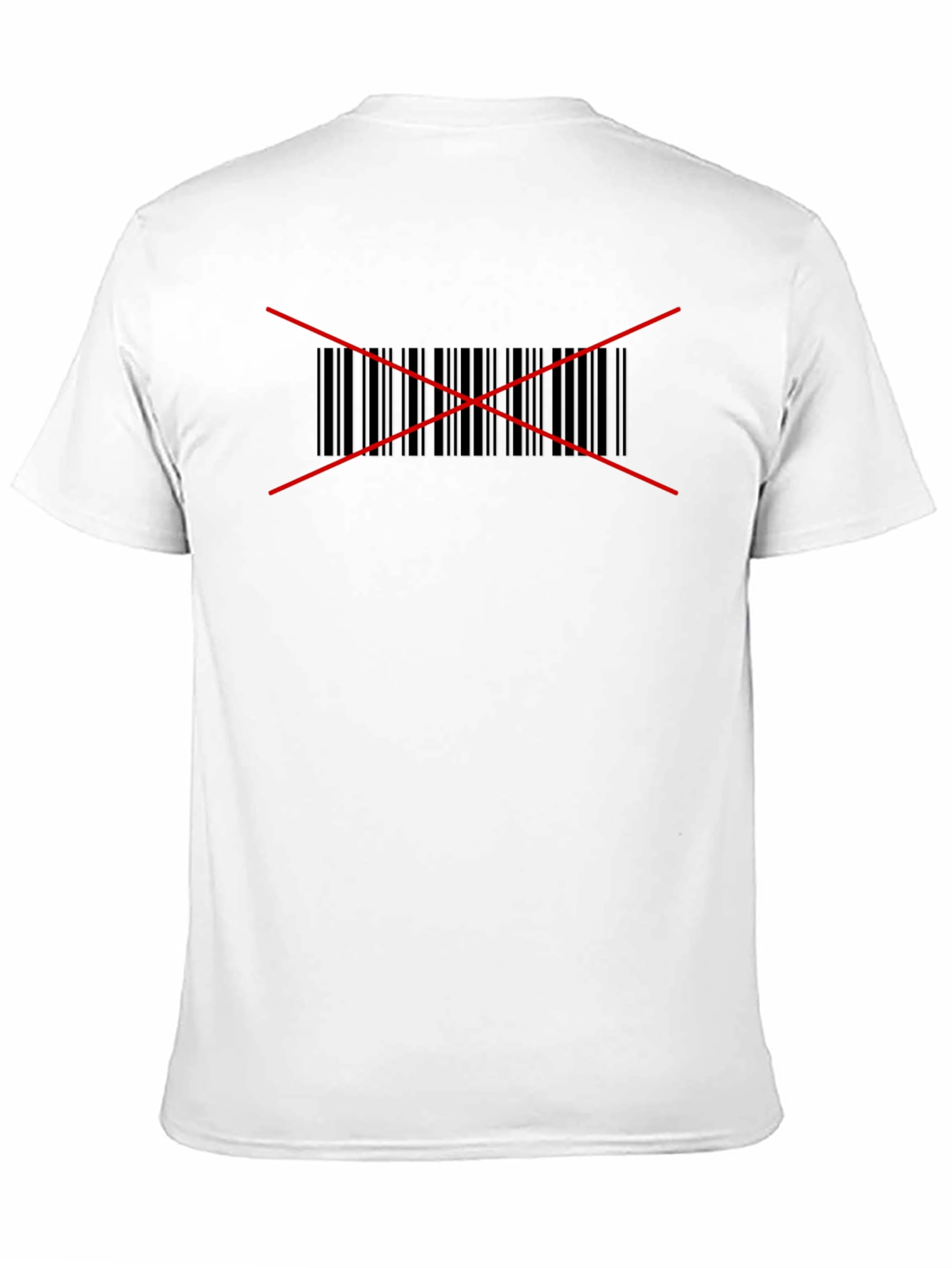 Edgy Barcode Rebellion Black T-Shirt