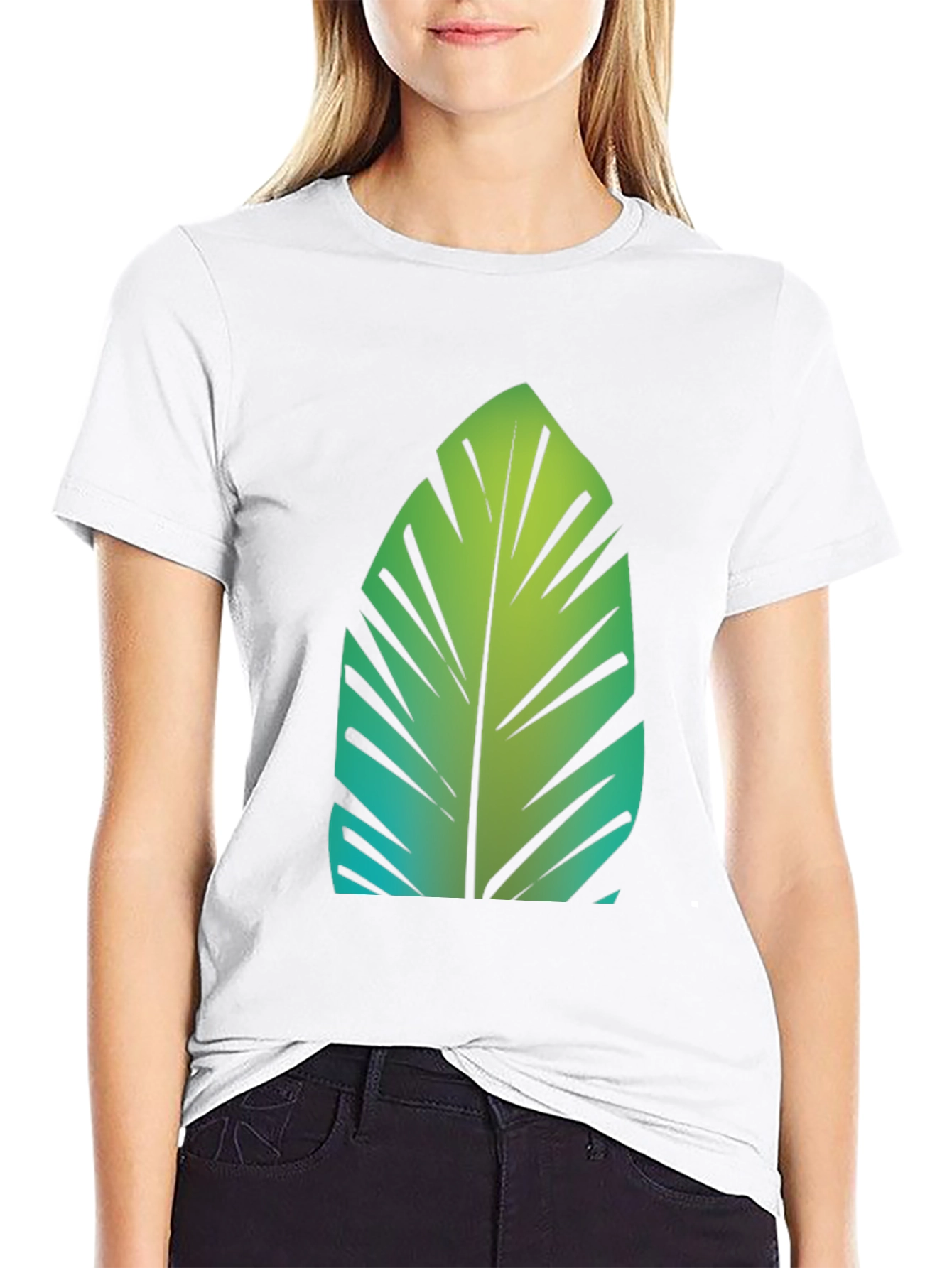 Tropical Leaf Graphic Tee - Stylish Comfort