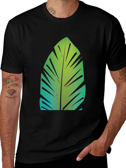Tropical Leaf Graphic Tee - Stylish Comfort