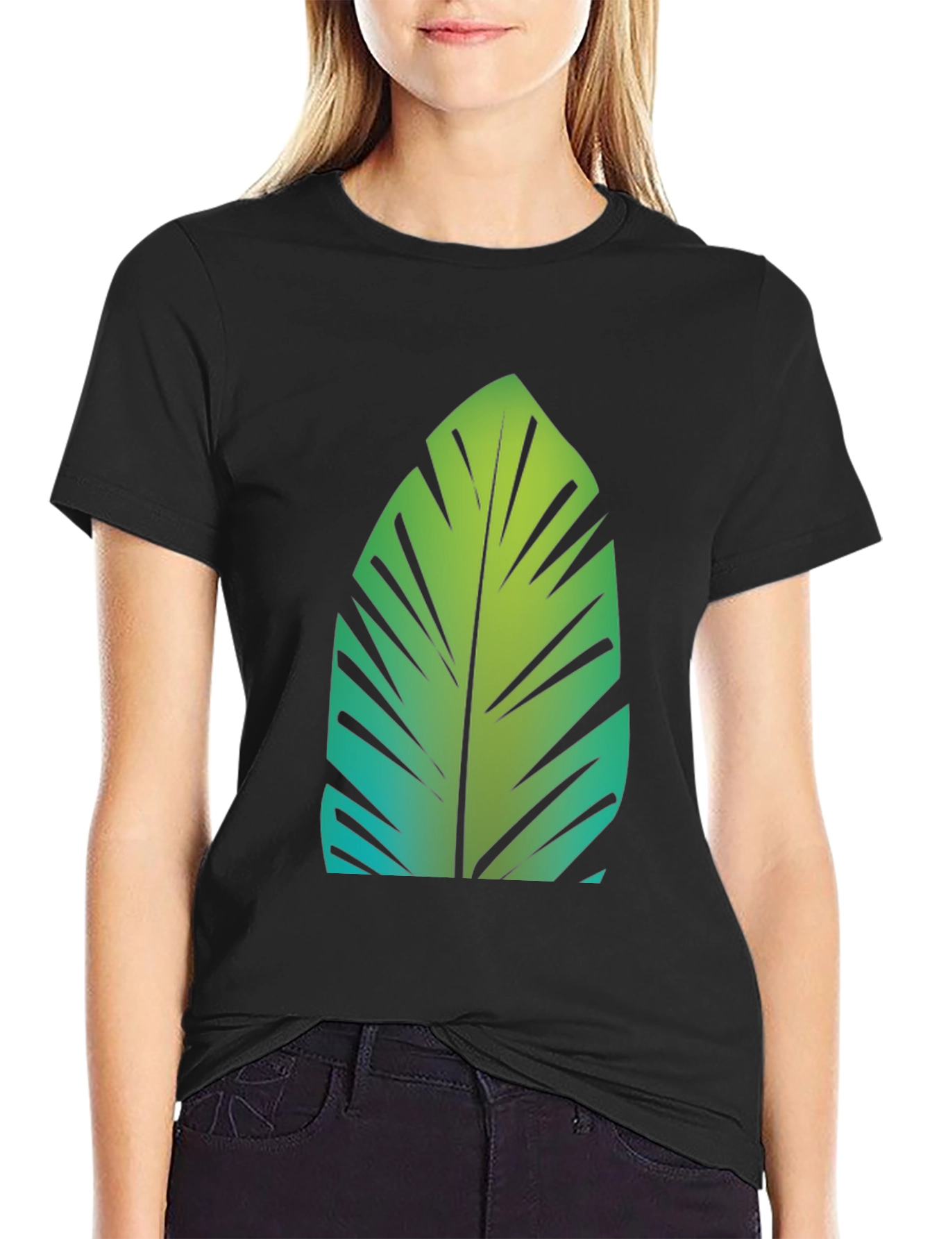 Tropical Leaf Graphic Tee - Stylish Comfort