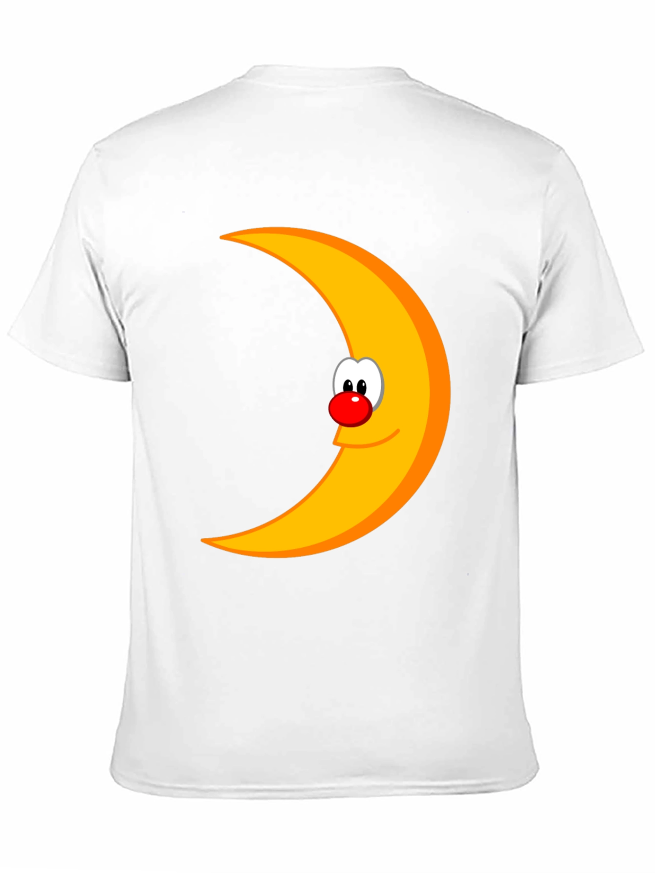 Funny Moon Face Graphic Black T-Shirt