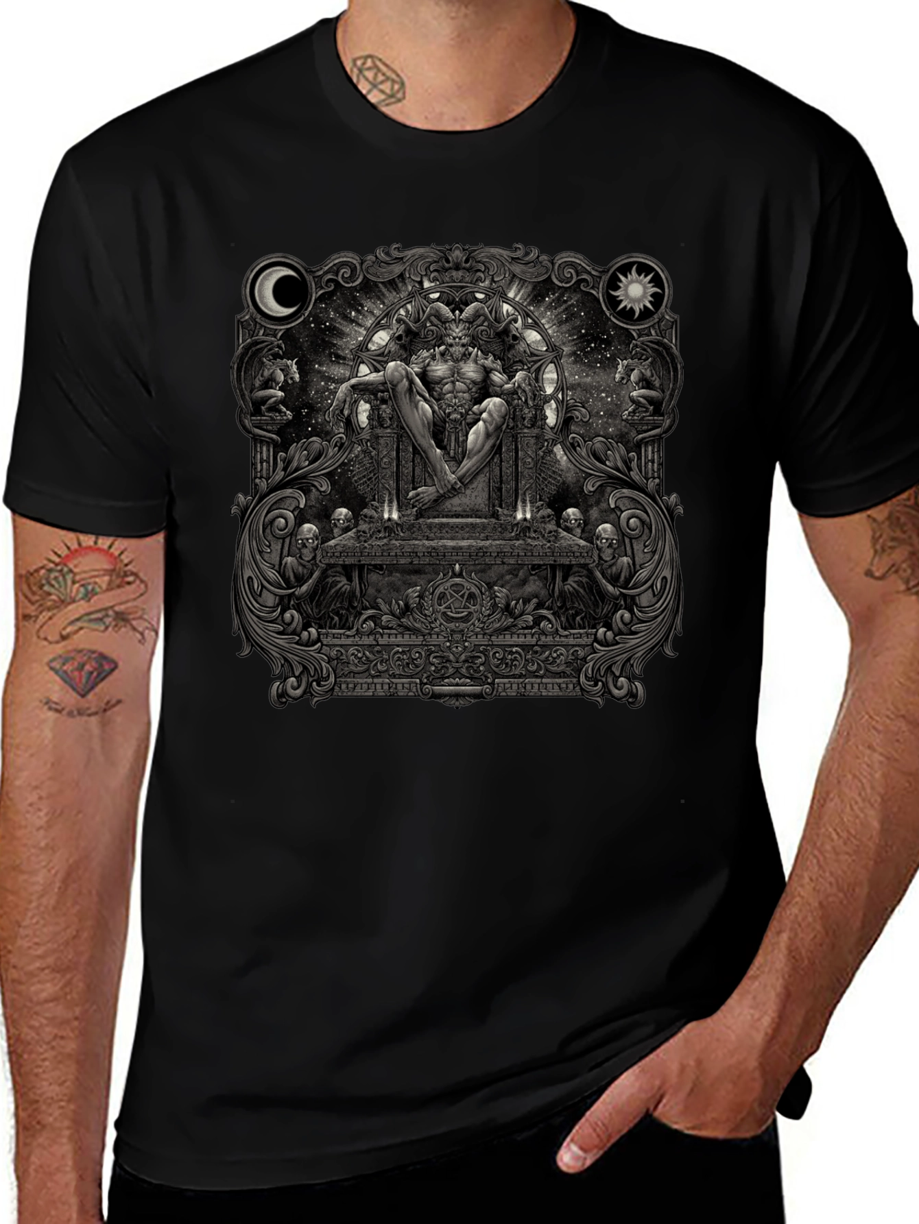 Occult Throne Graphic Tee - Black