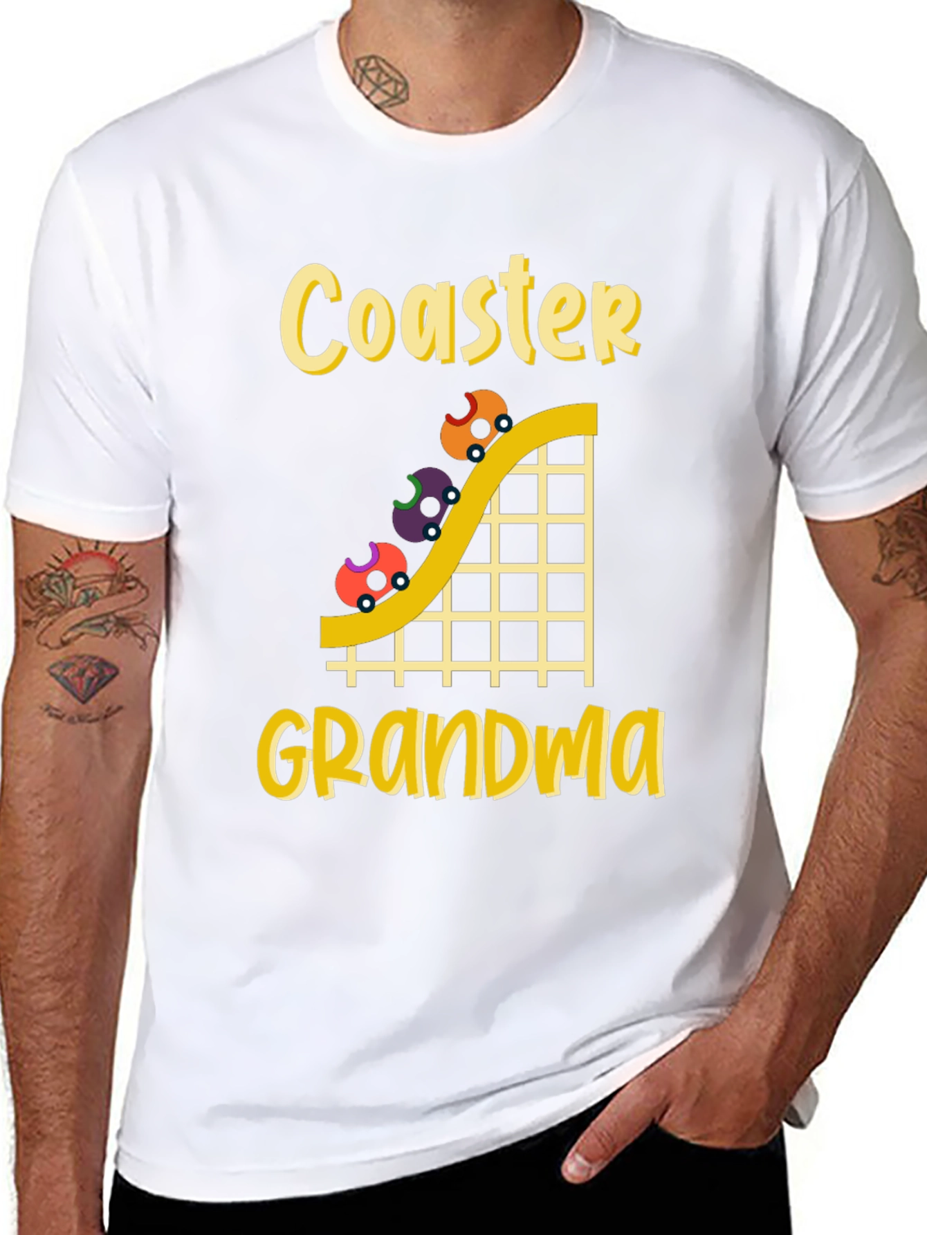 Coaster Grandma Black T-Shirt