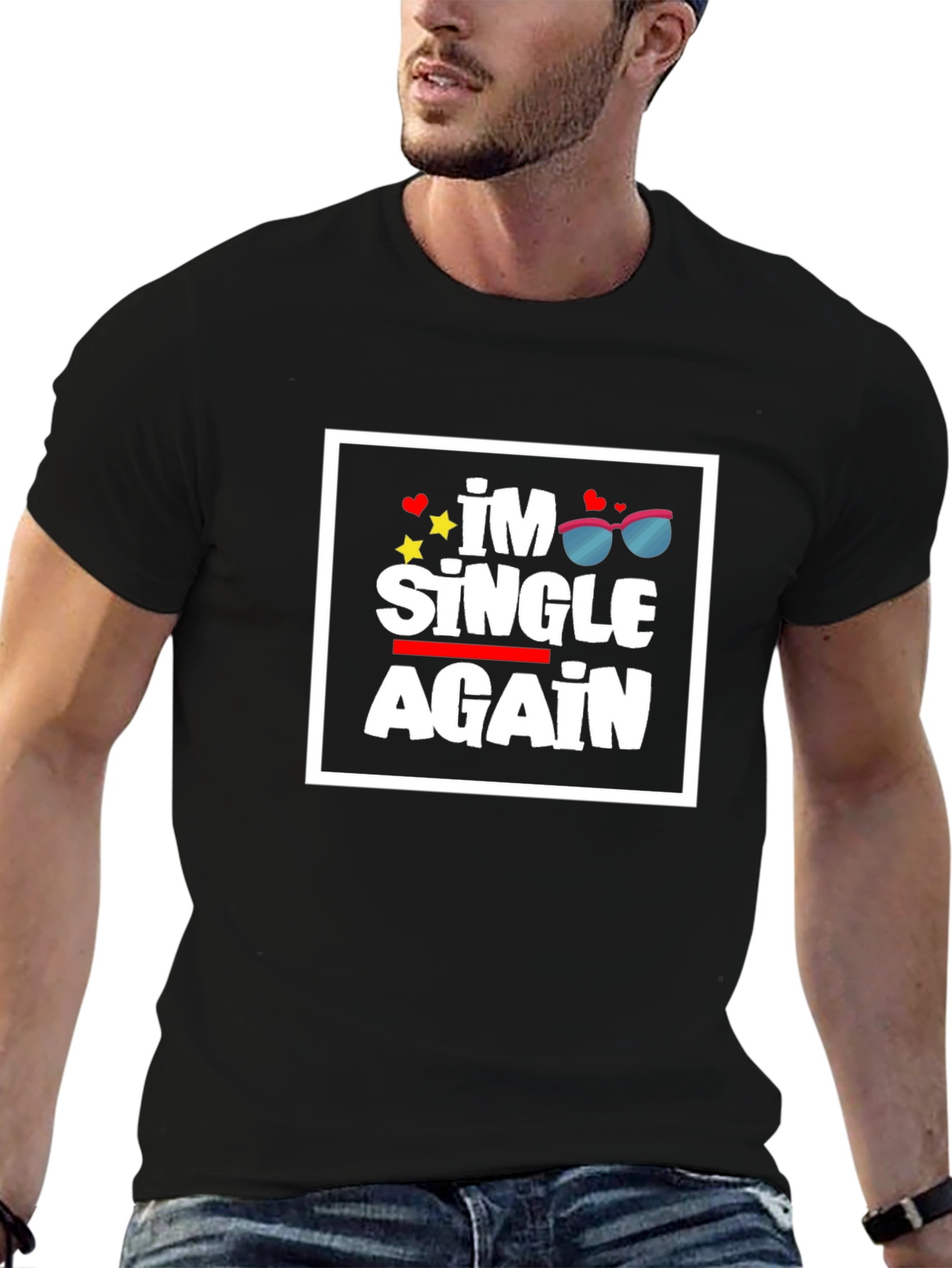 Im Single Again Graphic Tee - Black T-Shirt