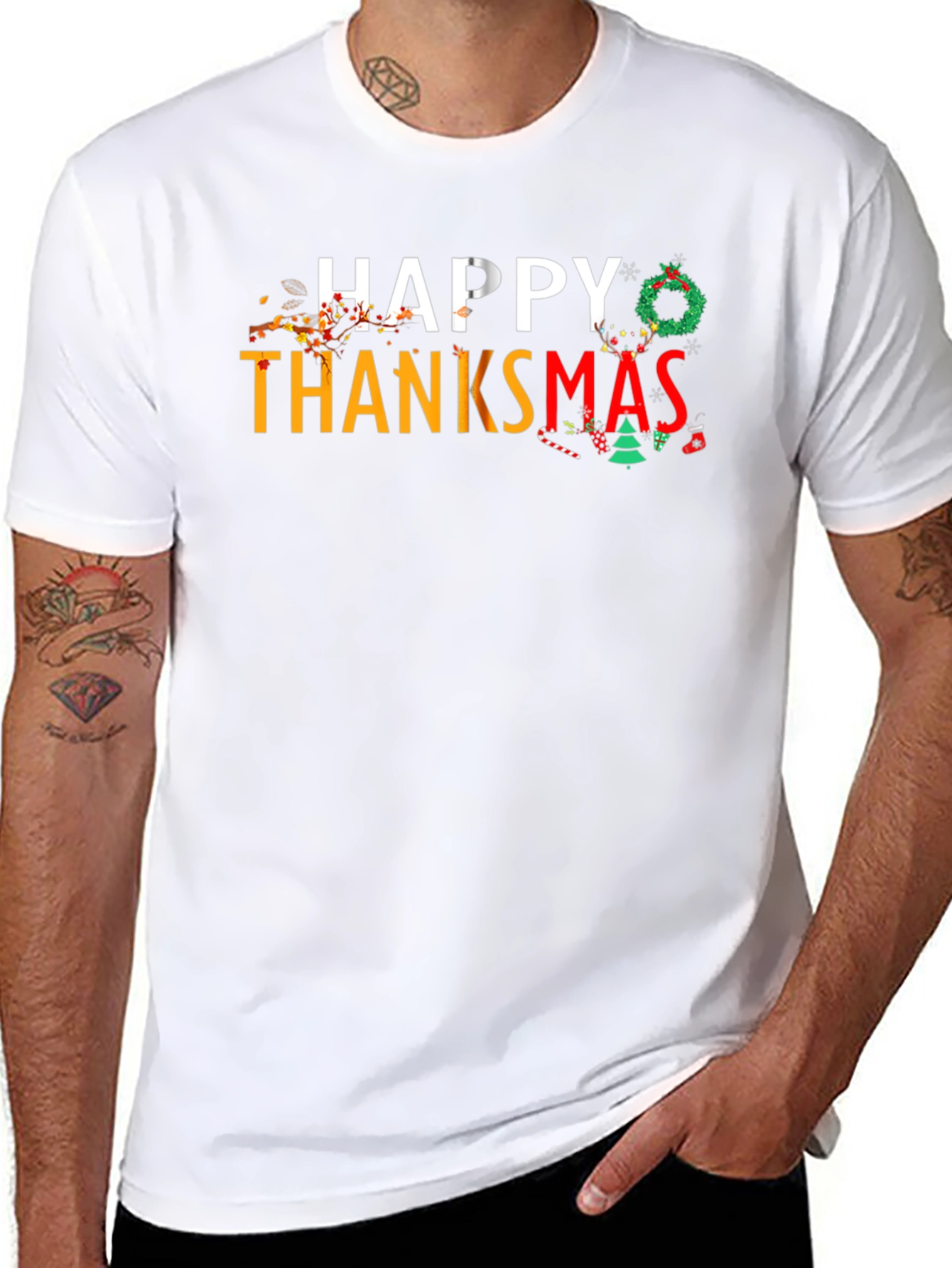 Happy Thanksmas T-Shirt Holiday Season Tee