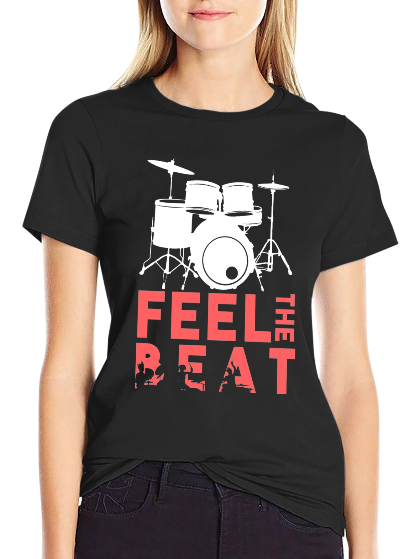 Feel the Beat Drum Kit Graphic T-Shirt