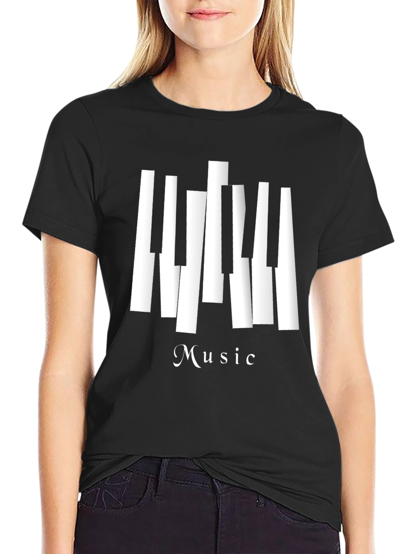 Music T-Shirt - Piano Keys Design