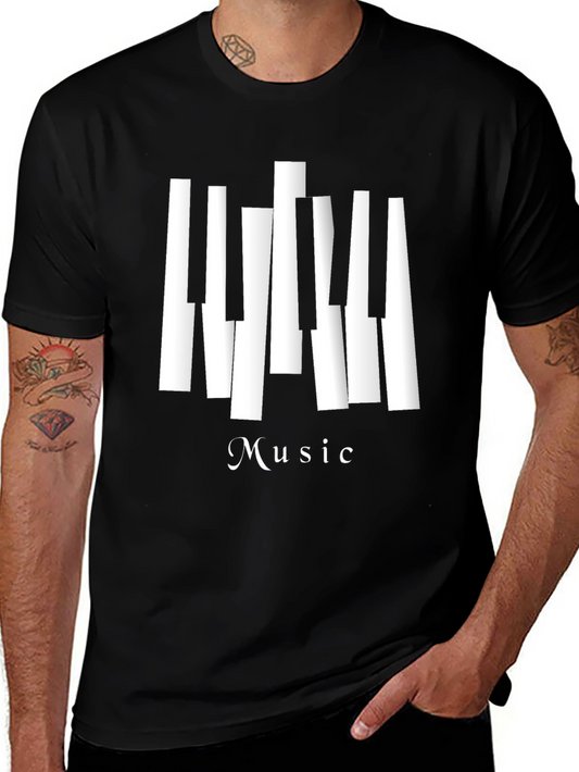 Music T-Shirt - Piano Keys Design