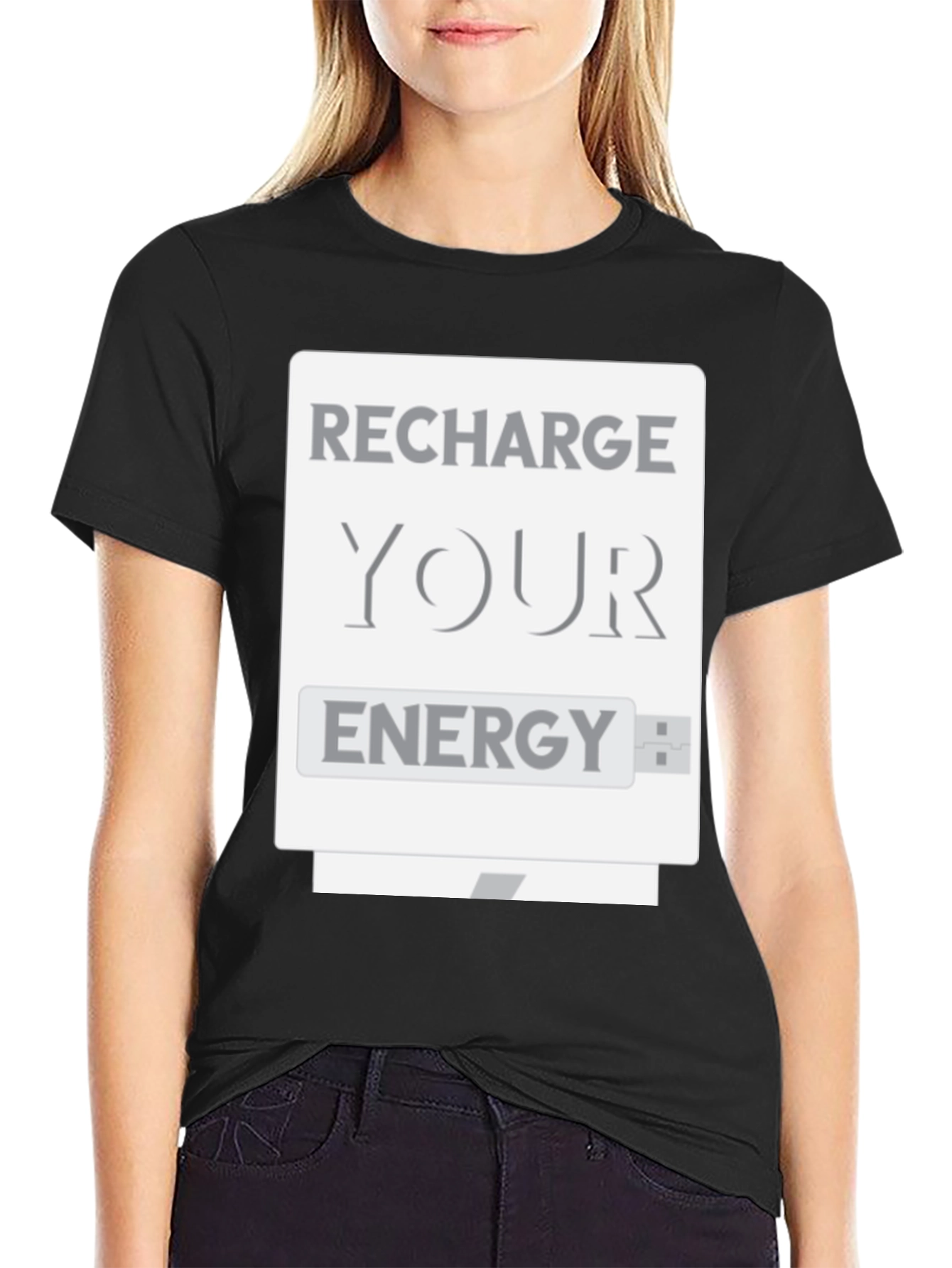 Recharge Your Energy T-Shirt - USB Design