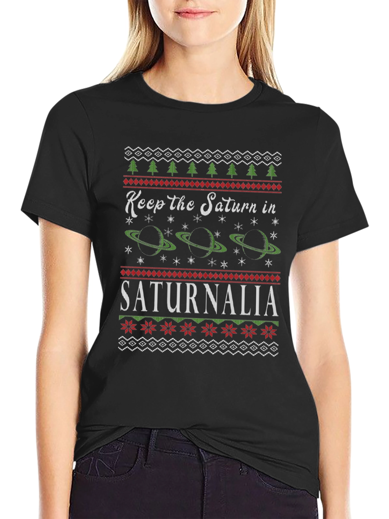 Saturnalia Ugly Christmas Sweater T-Shirt