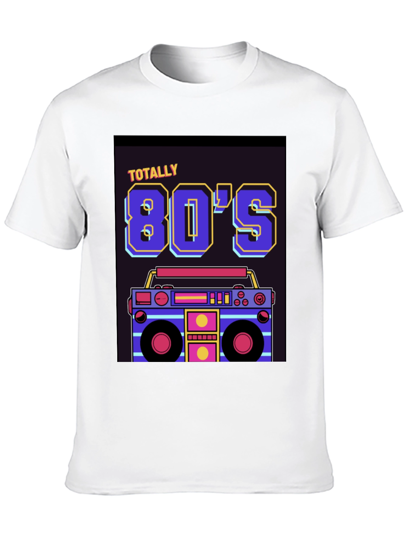 Totally 80s Retro Boombox Graphic T-Shirt