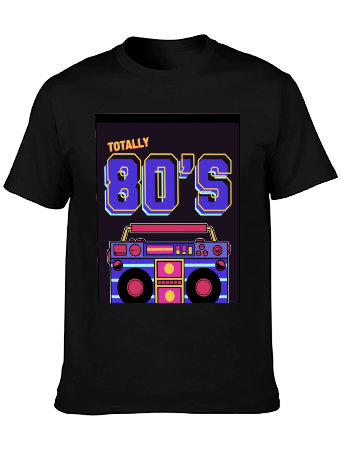 Totally 80s Retro Boombox Graphic T-Shirt