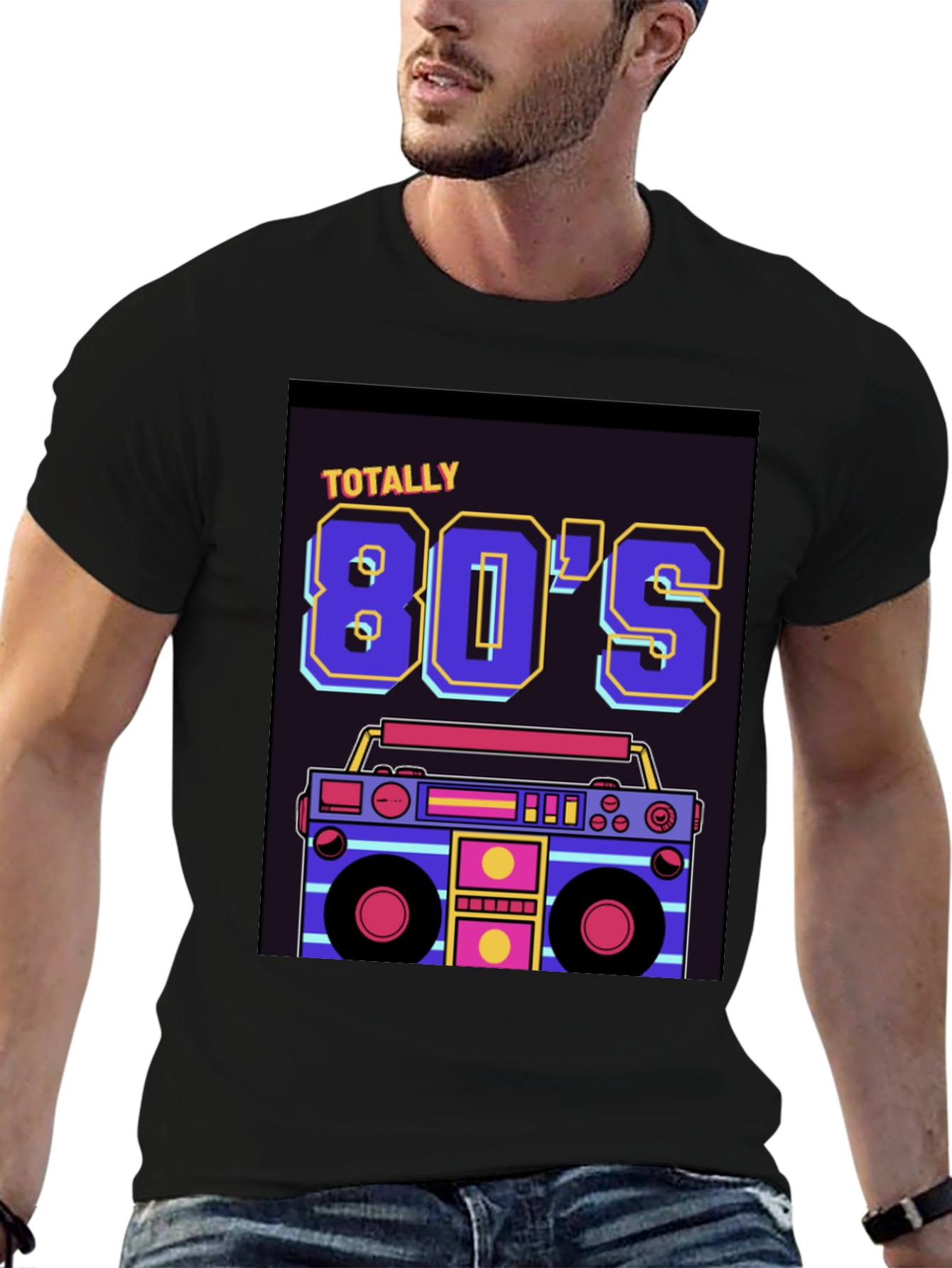 Totally 80s Retro Boombox Graphic T-Shirt