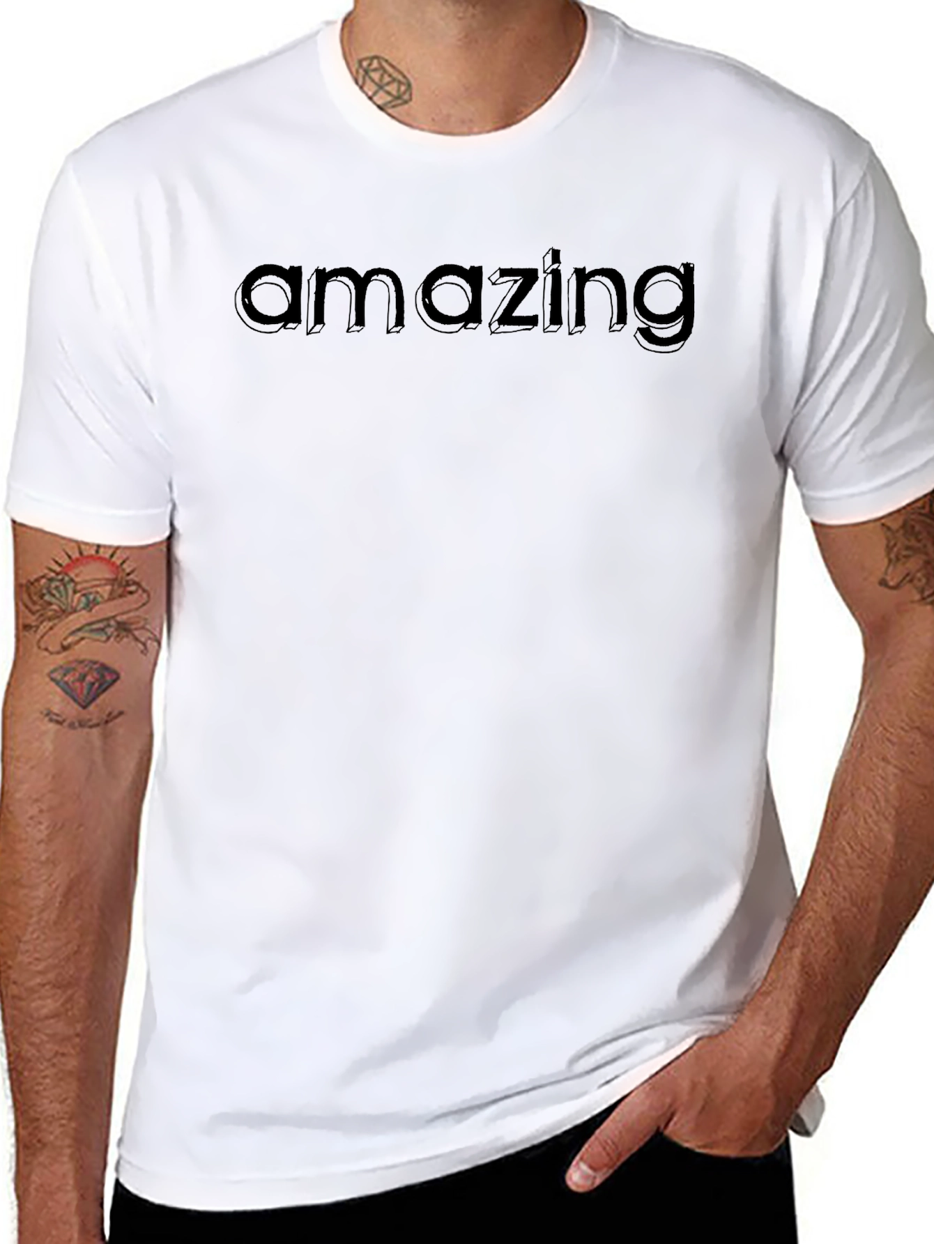 Amazing Graphic Print Crew Neck T-Shirt