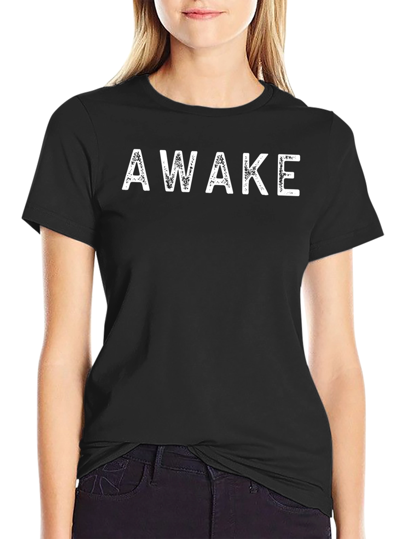 Awake Black T-Shirt - Stylish Graphic Tee