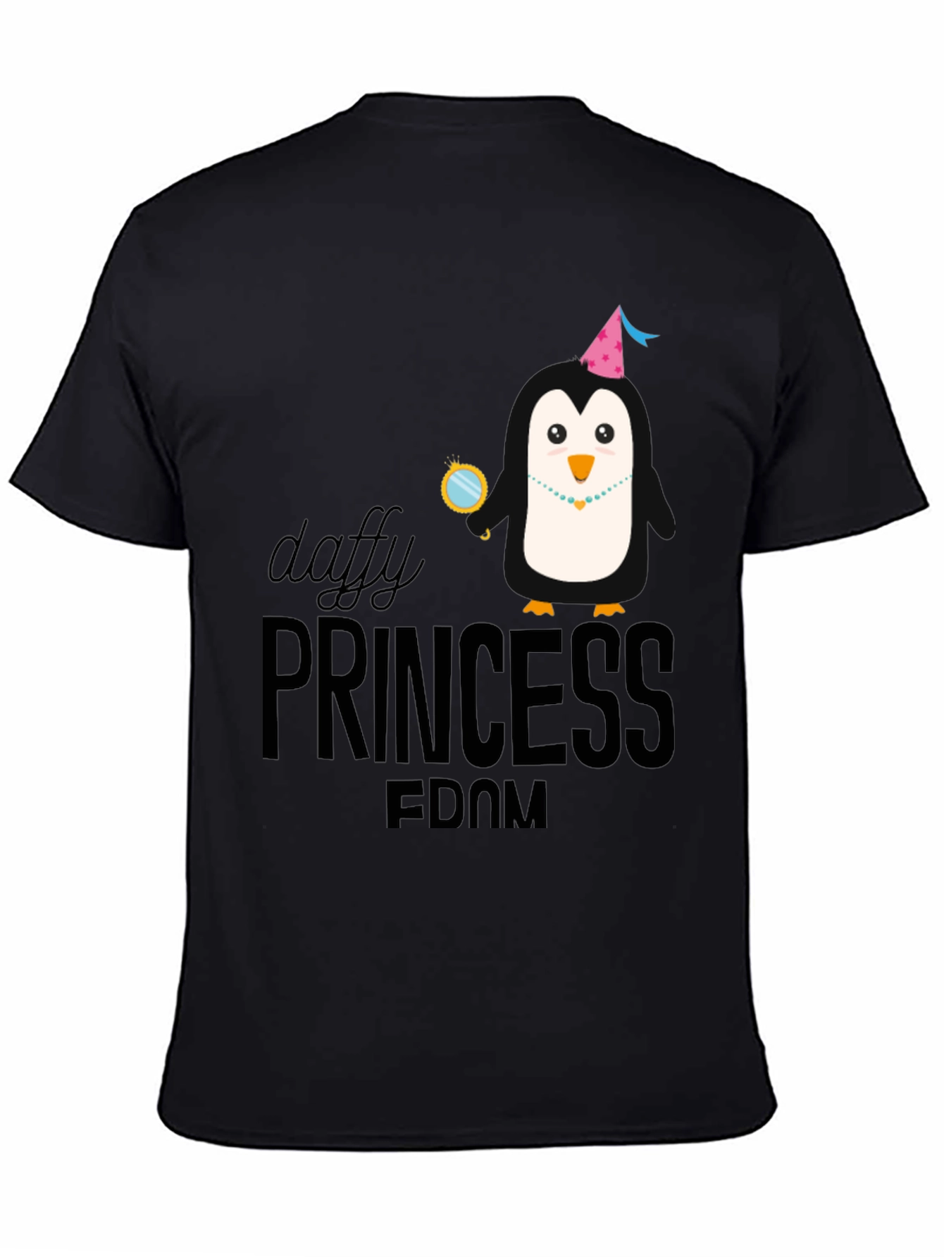 Daffy Princess Penguin T-Shirt Black