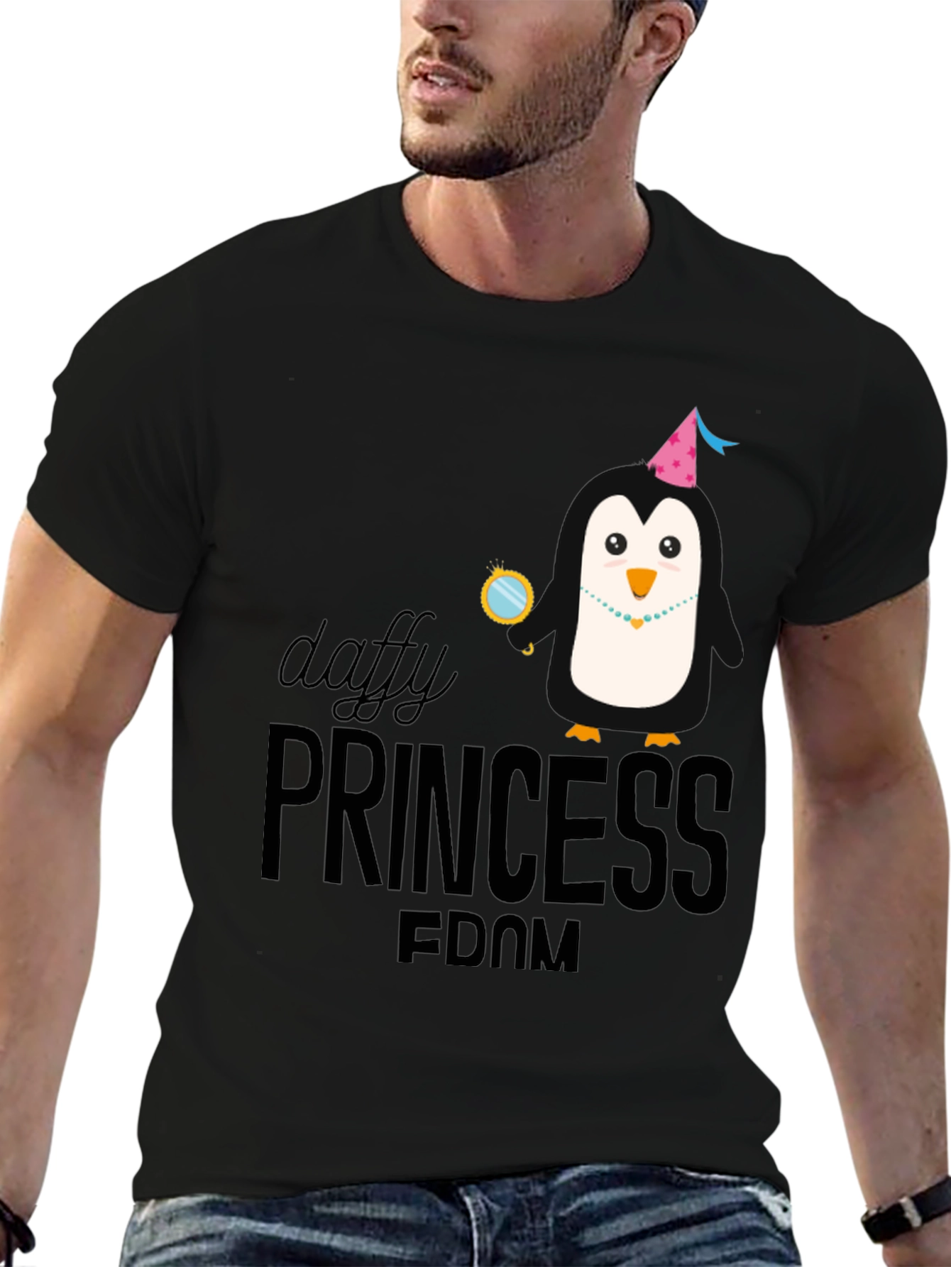 Daffy Princess Penguin T-Shirt Black