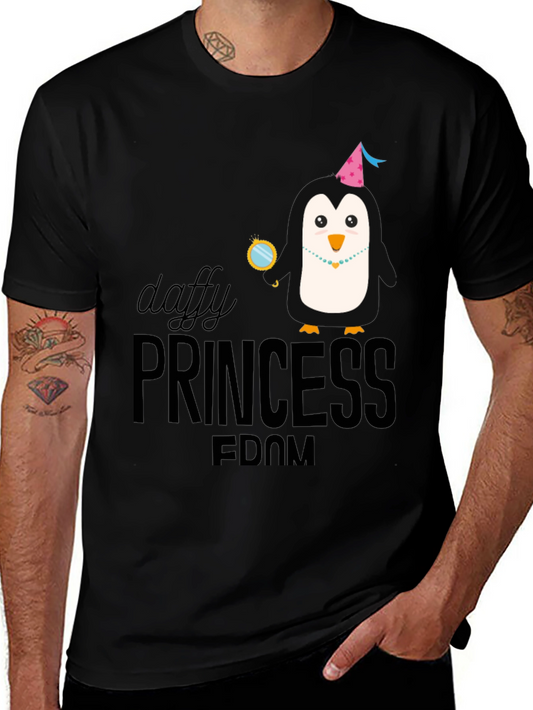 Daffy Princess Penguin T-Shirt Black