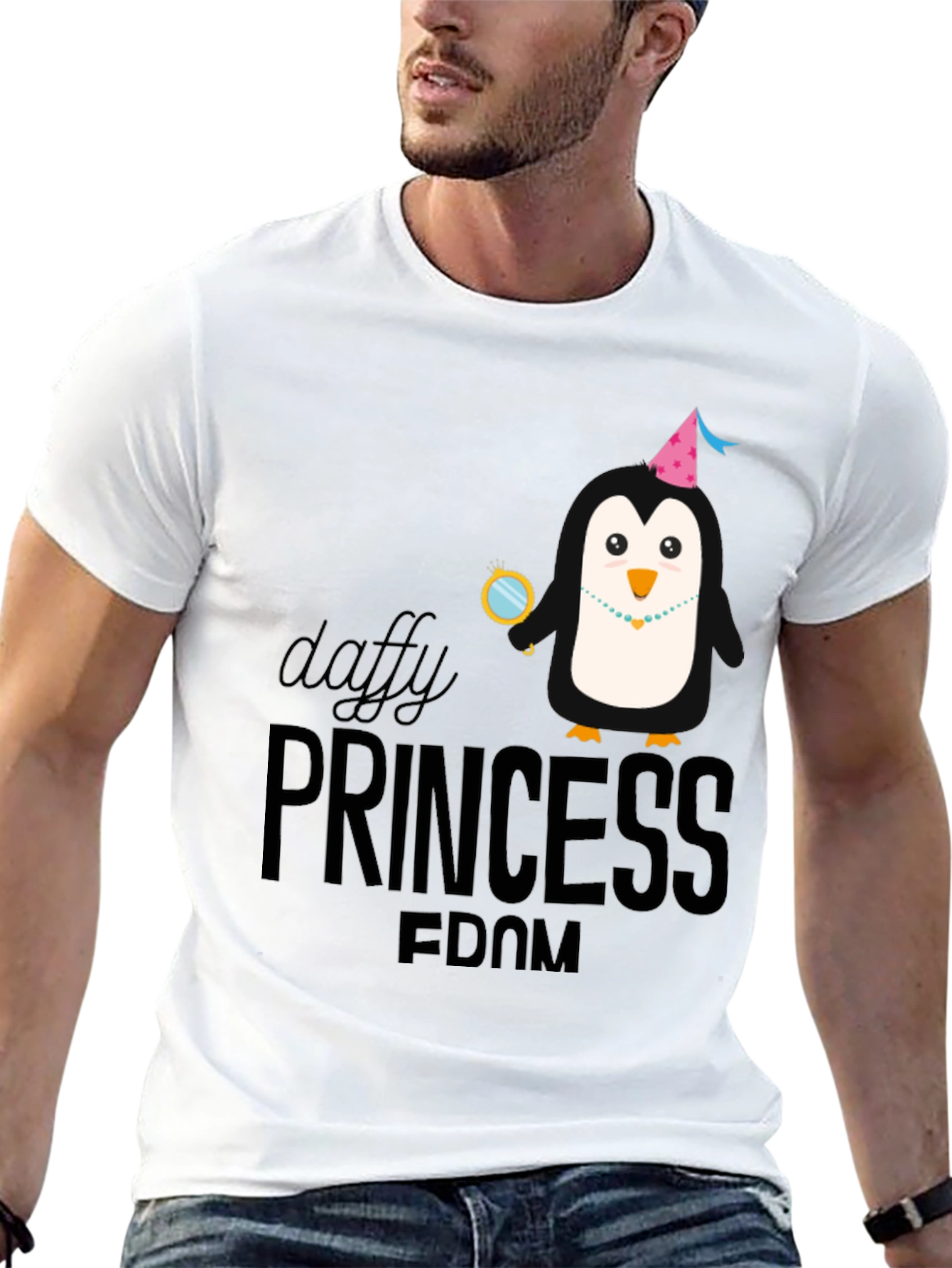 Daffy Princess Penguin T-Shirt Black