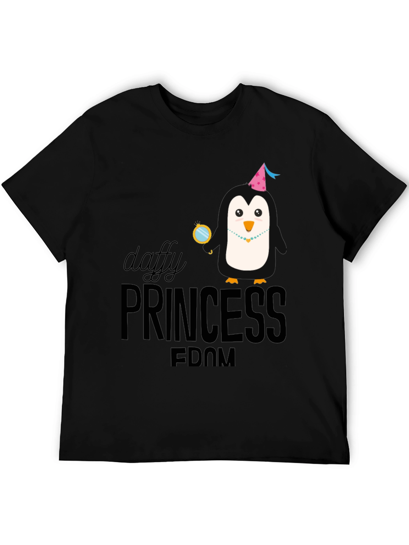 Daffy Princess Penguin T-Shirt Black