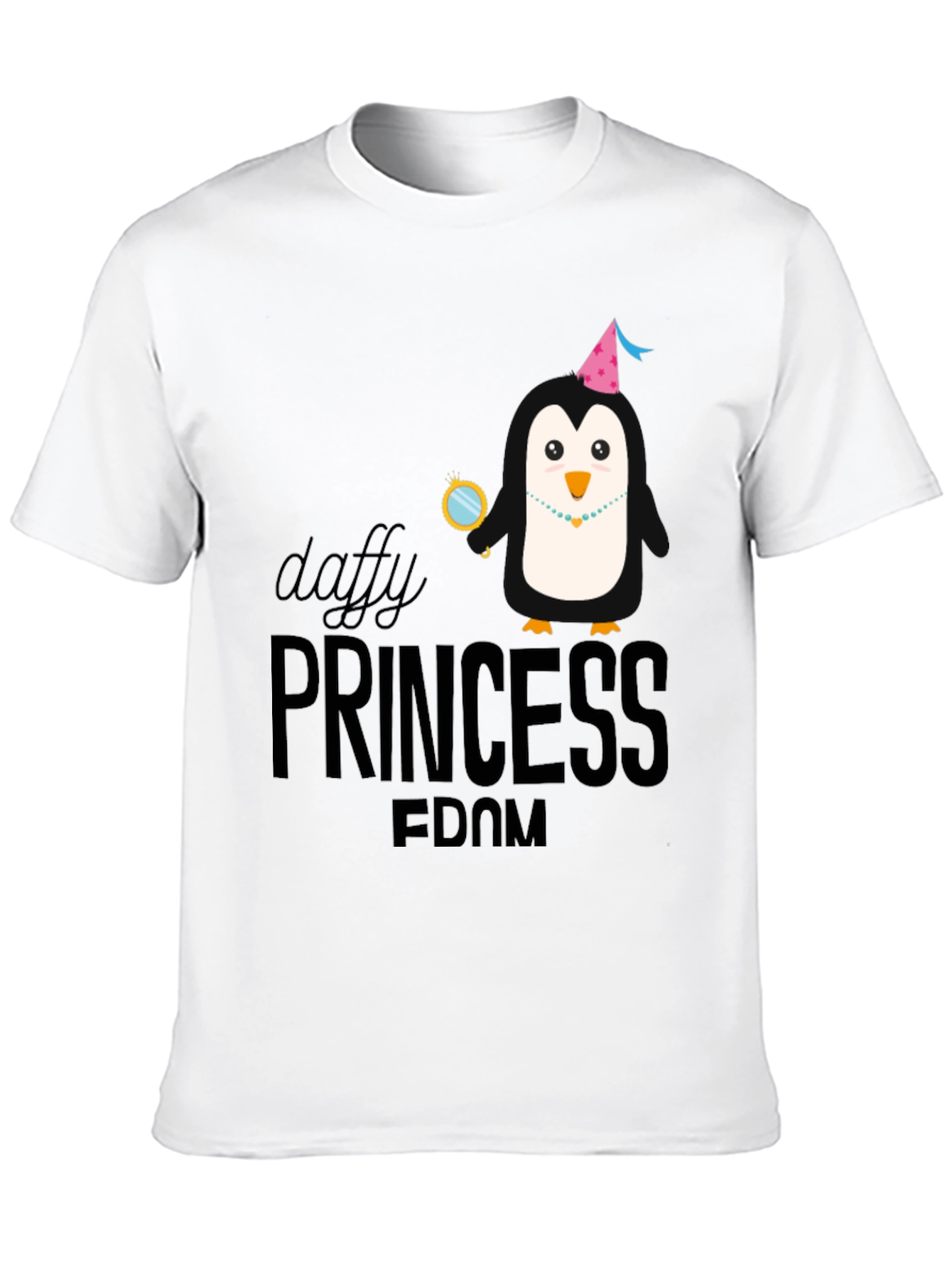 Daffy Princess Penguin T-Shirt Black