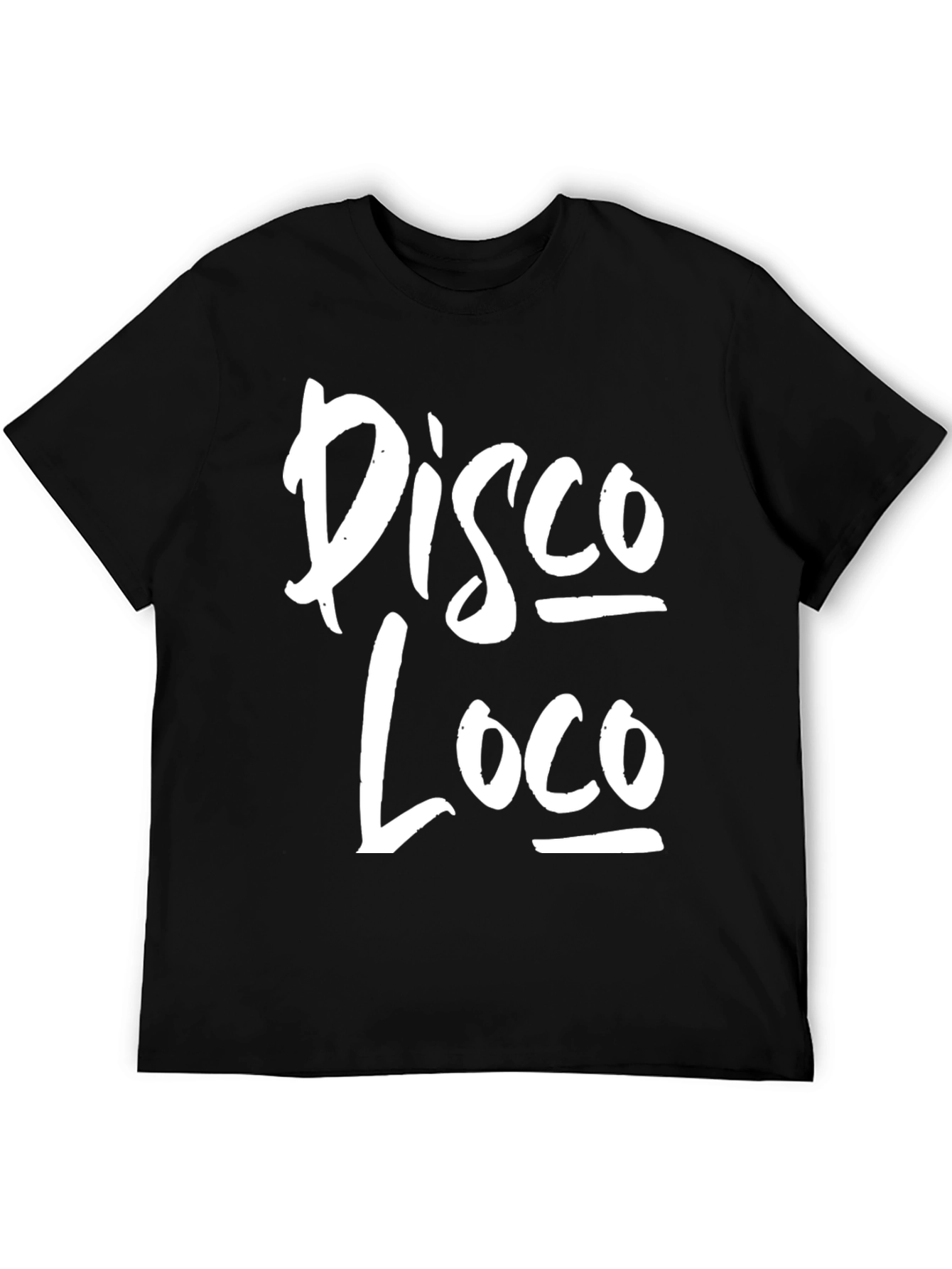 Disco Loco Graphic Tee - Black Cotton T-Shirt