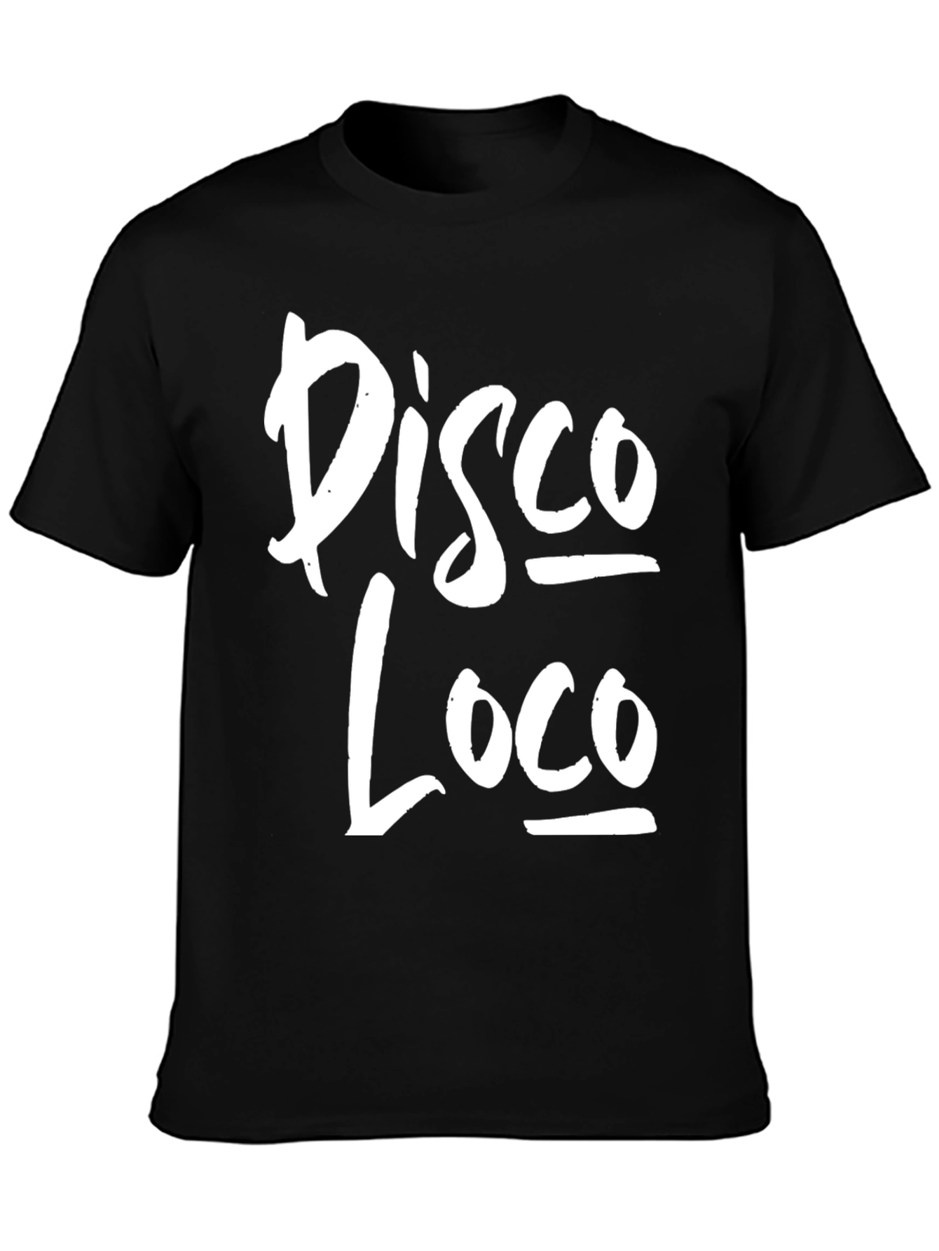 Disco Loco Graphic Tee - Black Cotton T-Shirt