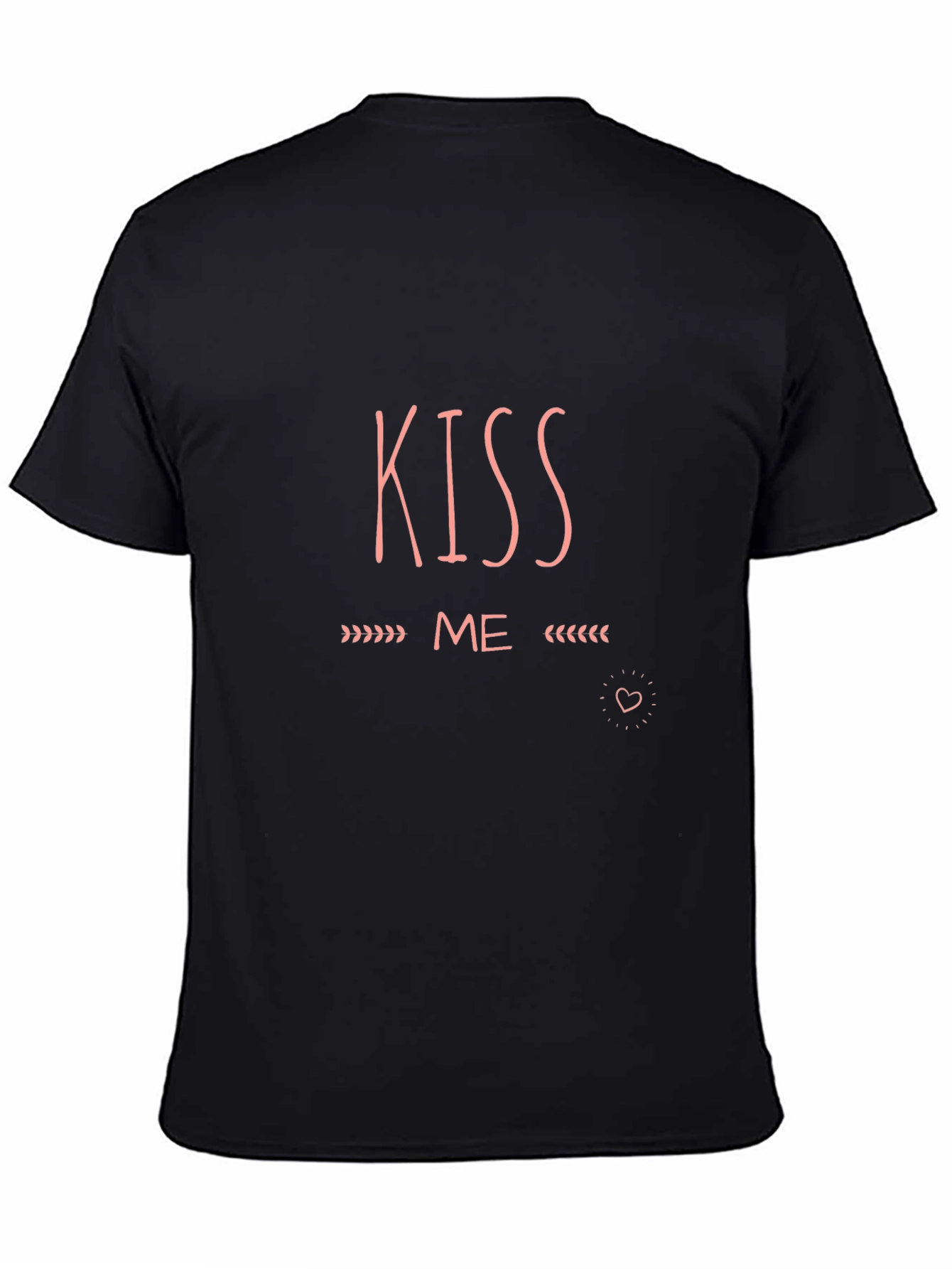 Kiss Me Graphic Tee - Trendy Black T-Shirt