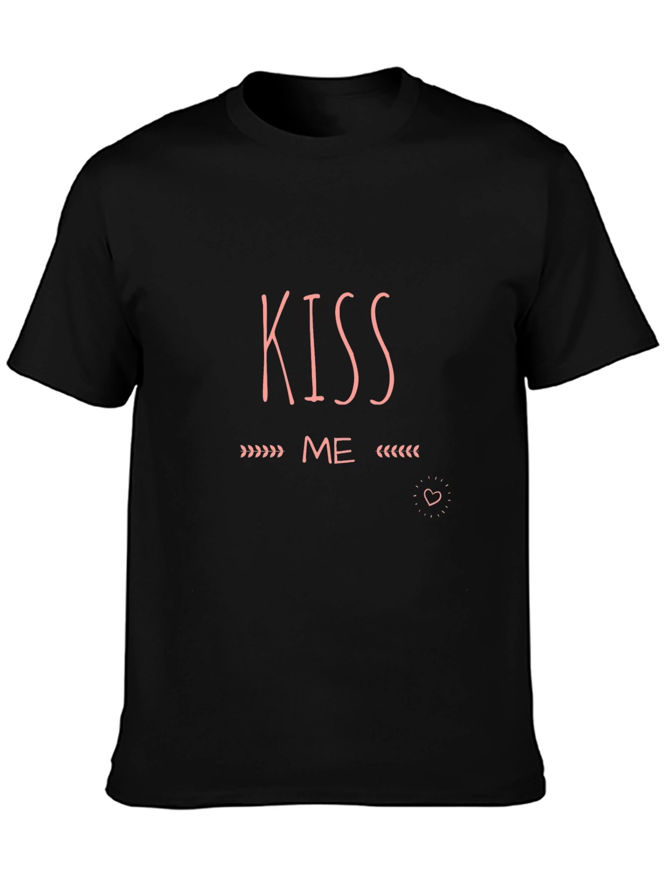 Kiss Me Graphic Tee - Trendy Black T-Shirt