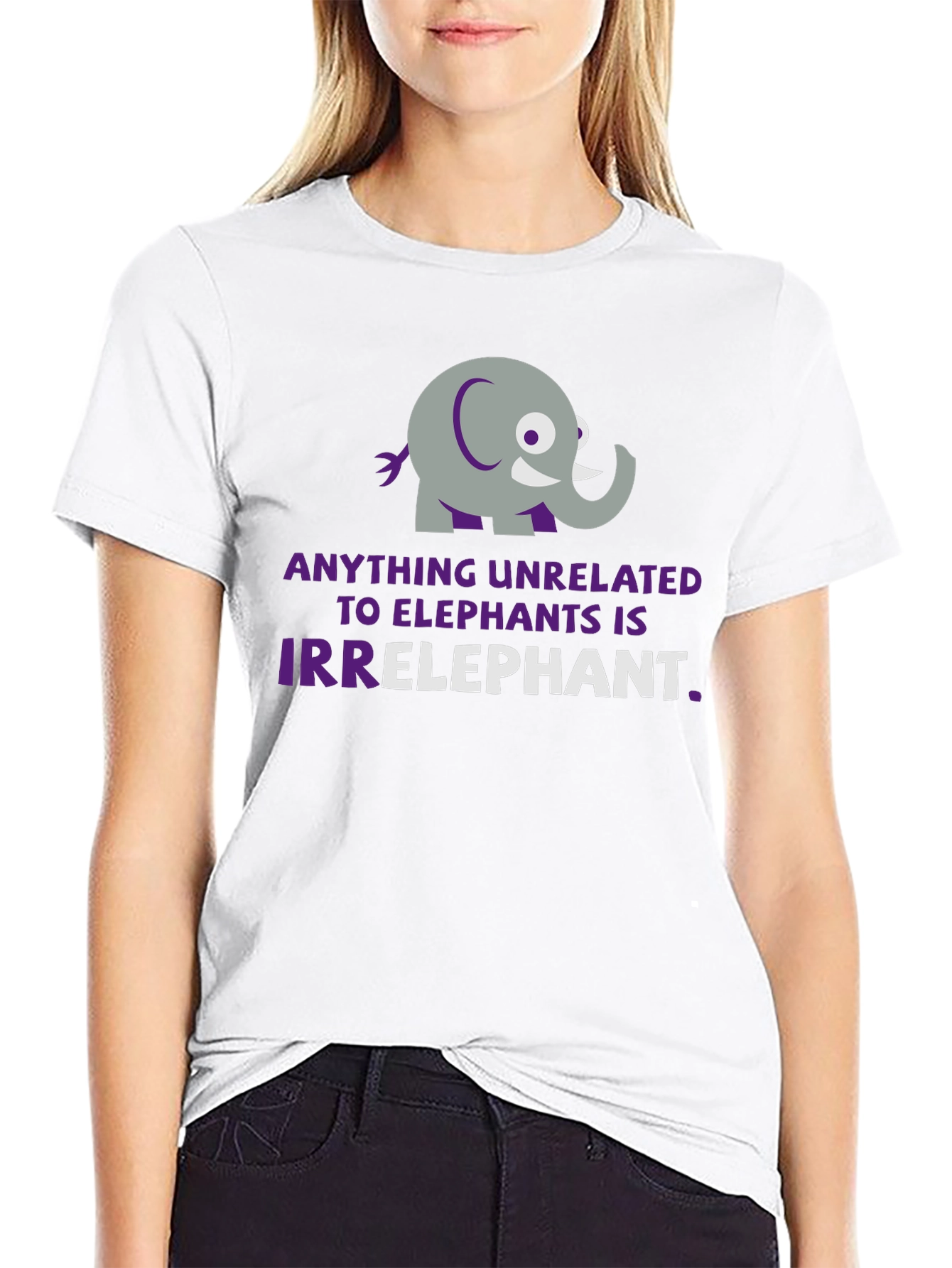 Irrelephant Graphic T-Shirt - Funny Elephant Pun Tee