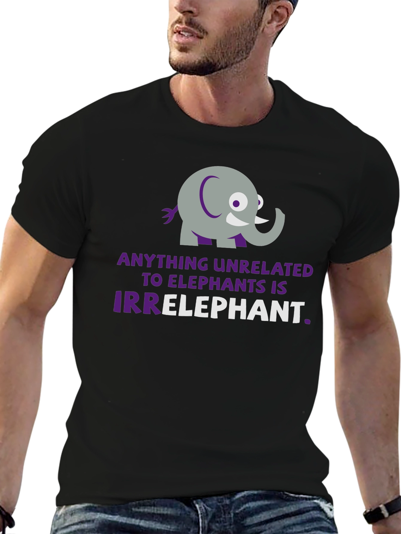 Irrelephant Graphic T-Shirt - Funny Elephant Pun Tee