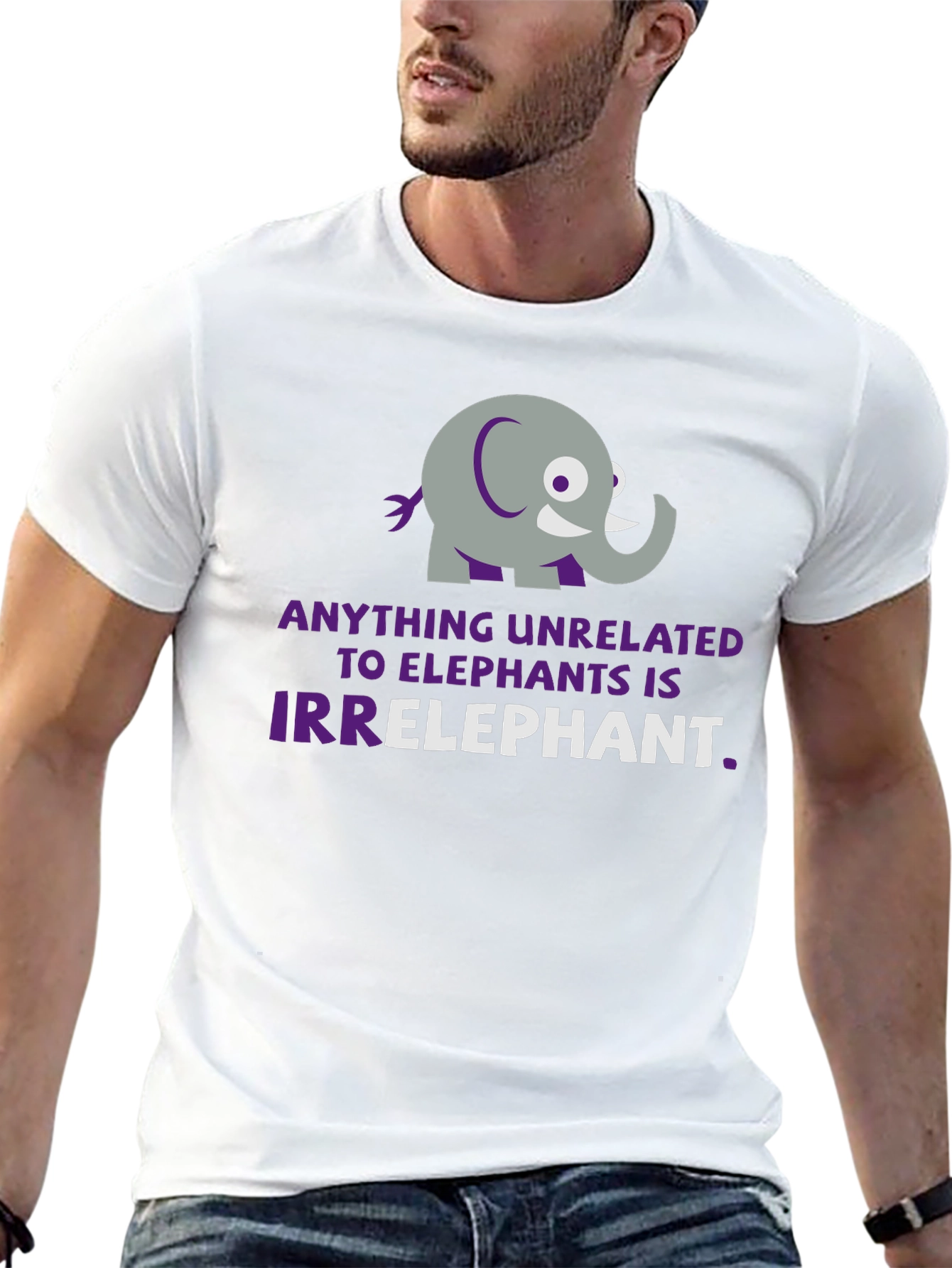 Irrelephant Graphic T-Shirt - Funny Elephant Pun Tee