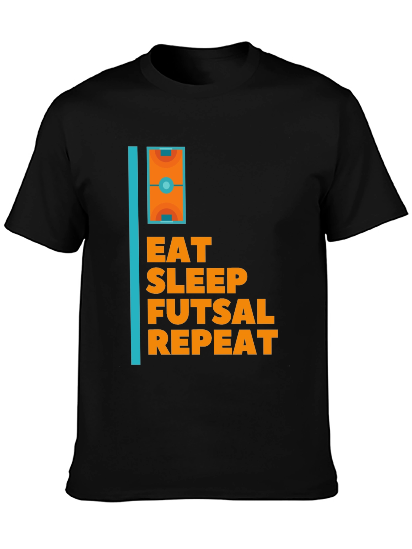 Eat Sleep Futsal Repeat Graphic Tee