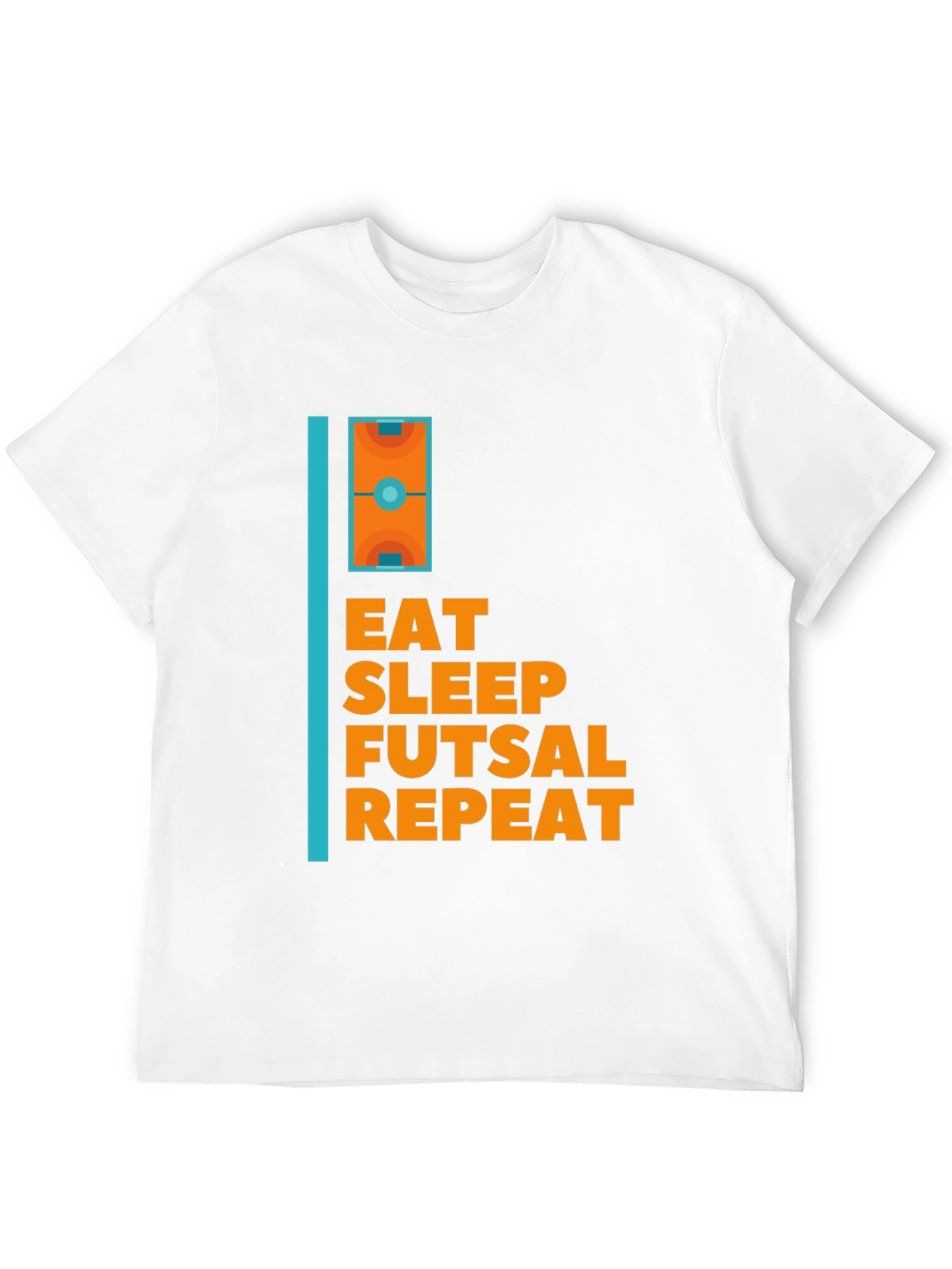Eat Sleep Futsal Repeat Graphic Tee