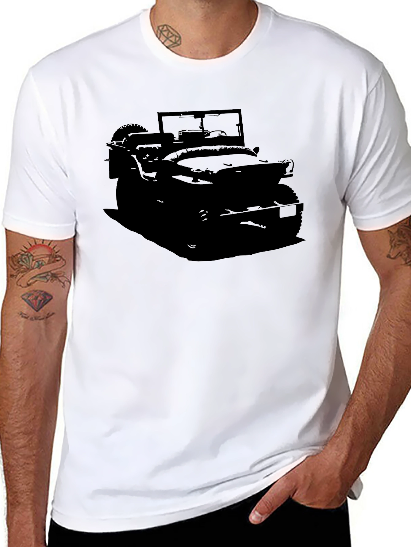 Classic Jeep Silhouette Black T-Shirt