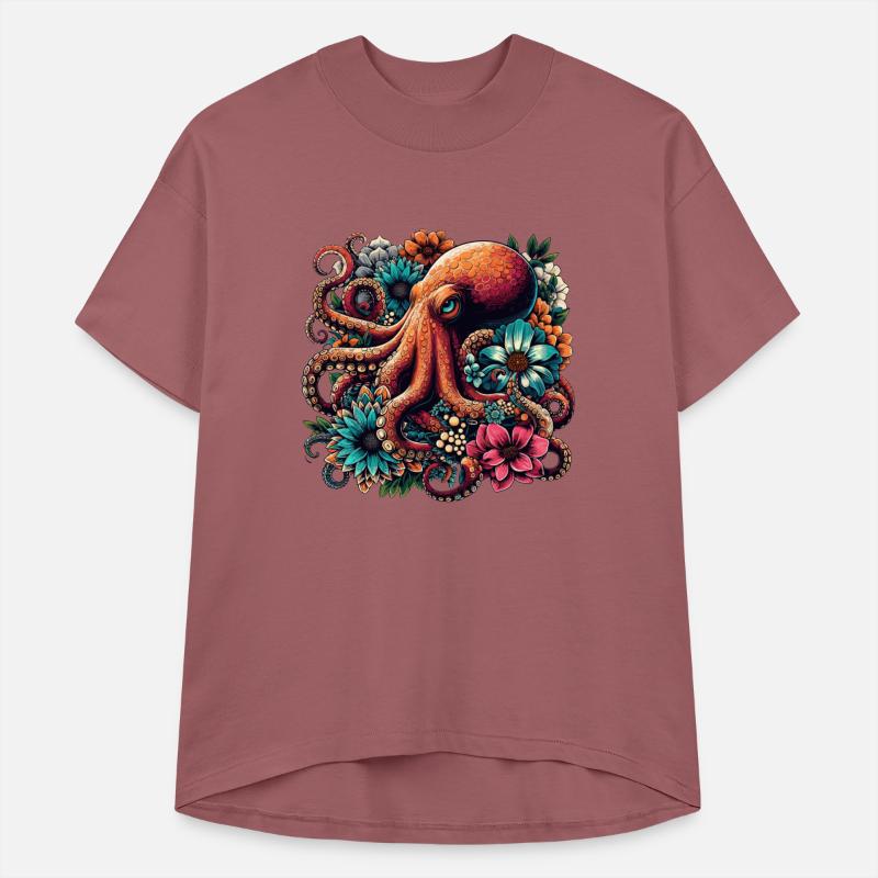 Octopus Floral Delight Nautical Gift Flower Ocean