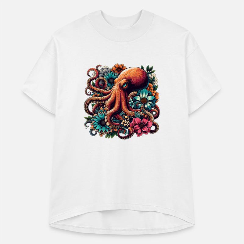 Octopus Floral Delight Nautical Gift Flower Ocean