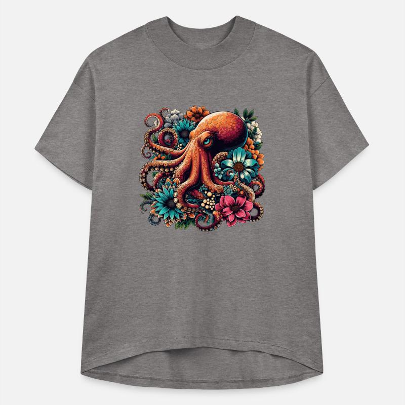 Octopus Floral Delight Nautical Gift Flower Ocean