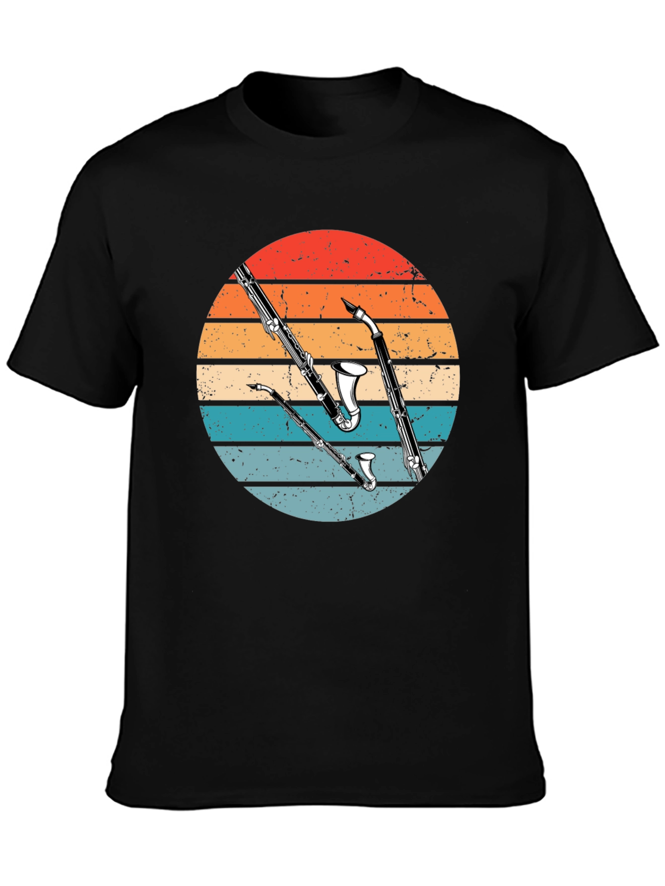 Retro Clarinet Graphic T-Shirt - Musicians Style
