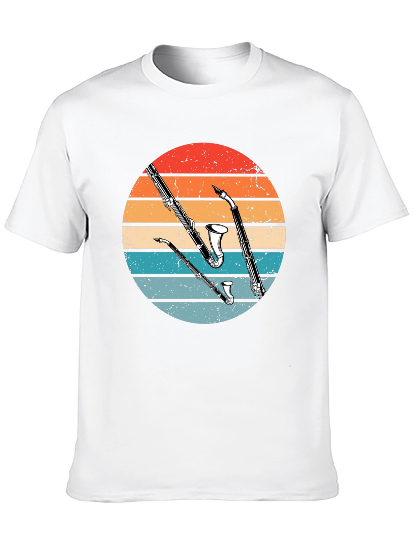 Retro Clarinet Graphic T-Shirt - Musicians Style