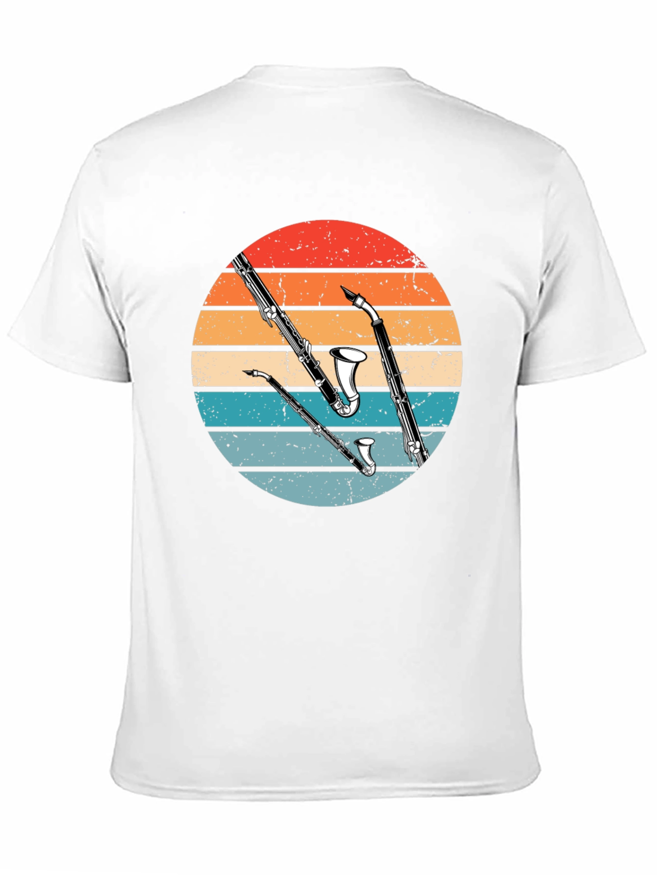 Retro Clarinet Graphic T-Shirt - Musicians Style