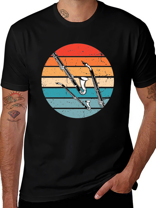 Retro Clarinet Graphic T-Shirt - Musicians Style