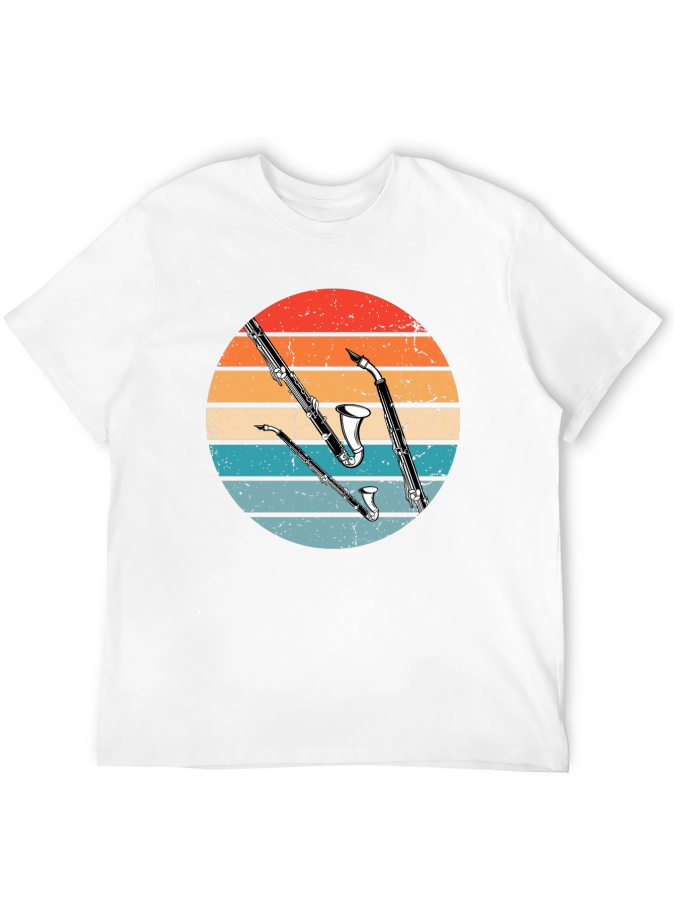 Retro Clarinet Graphic T-Shirt - Musicians Style
